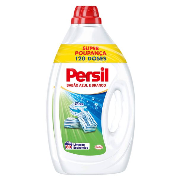 Detergente Máquina Roupa Líquido Sabão Azul e Branco Persil