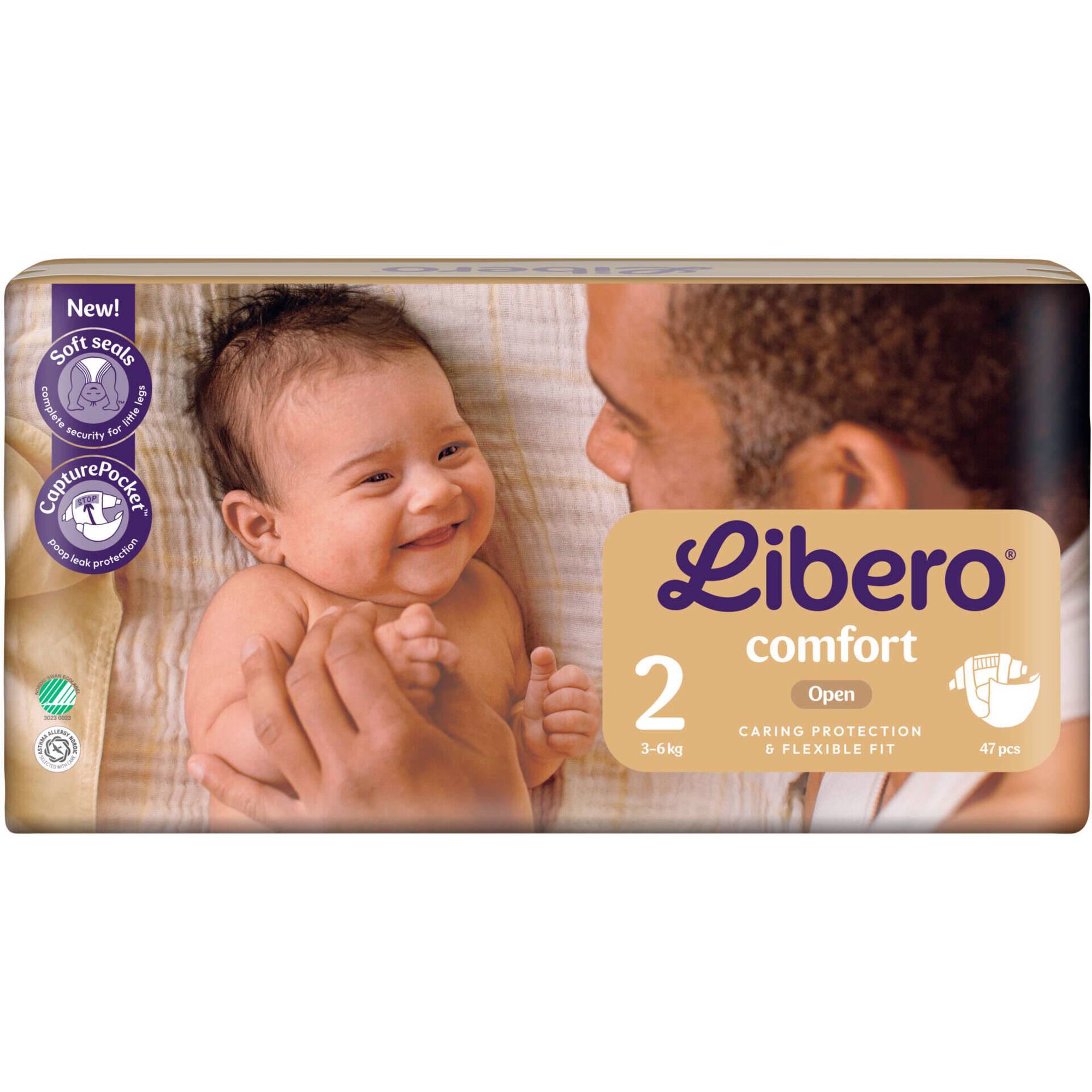 Fraldas Comfort 3-6 Kg T2 Libero