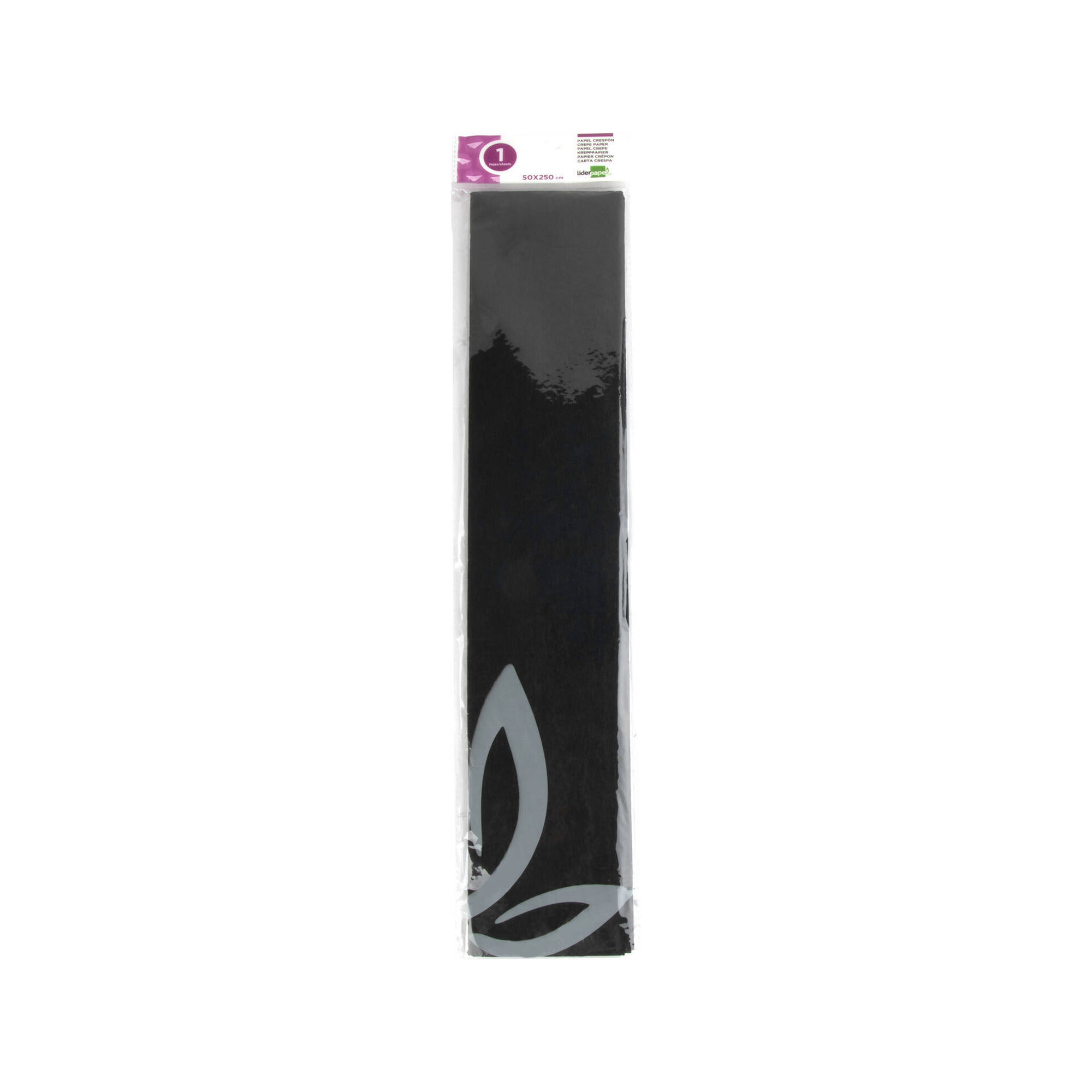 Papel Crepe Preto 50x25cm Papel Crepe Preto 50x25cm