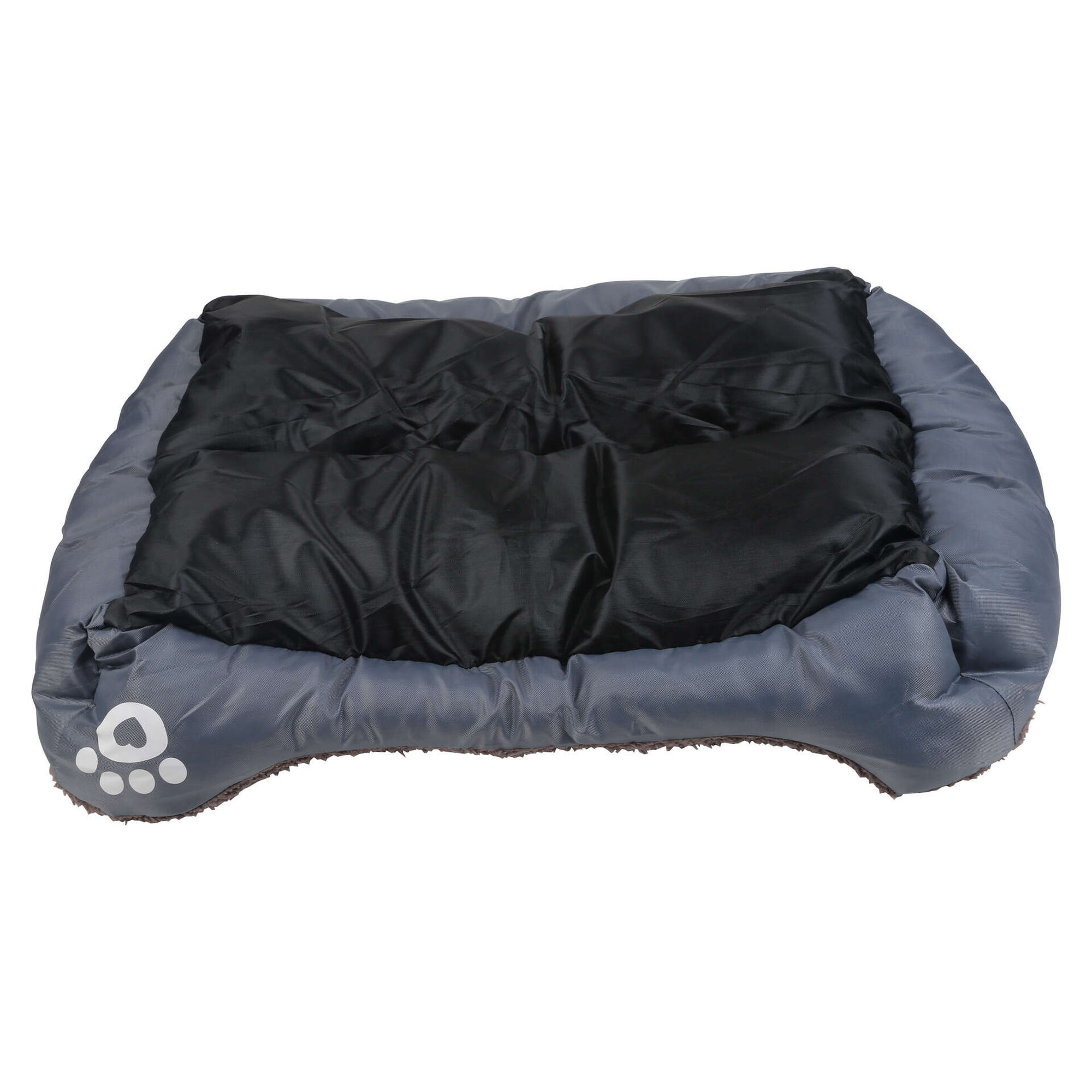 Cama Cinza e Castanha 65x50x16cm Bazar&atilde;o