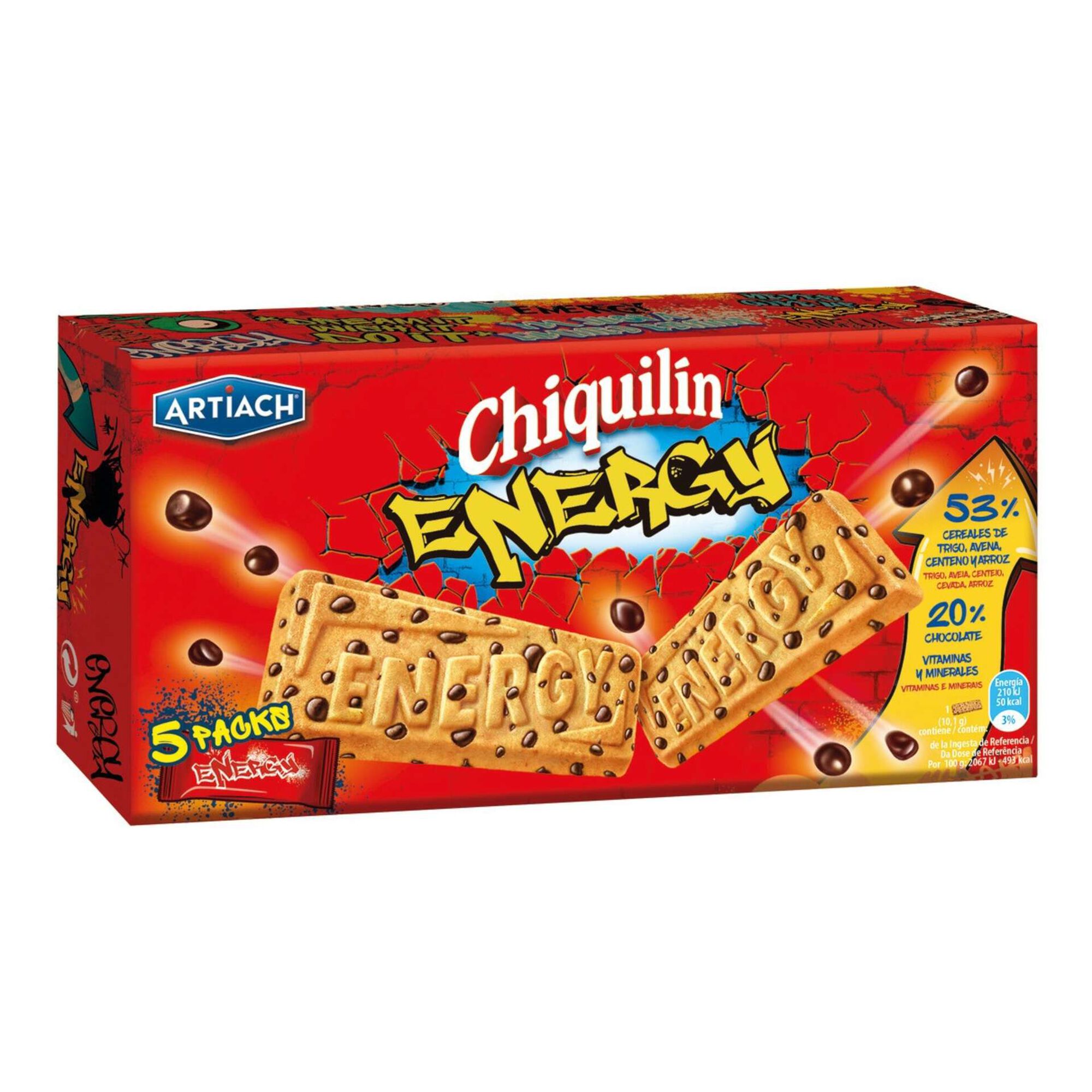 Bolachas com Pepitas de Chocolate Energy Chiquilin