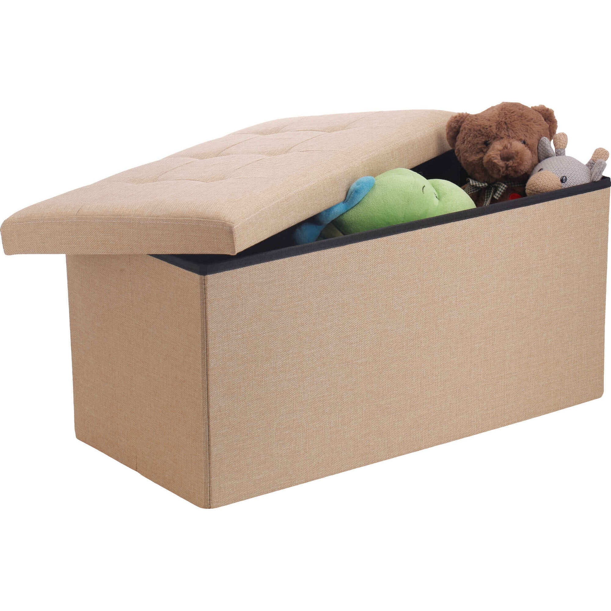 Banco de Arruma&ccedil;&atilde;o com Tampa 76x38cm Bazar&atilde;o