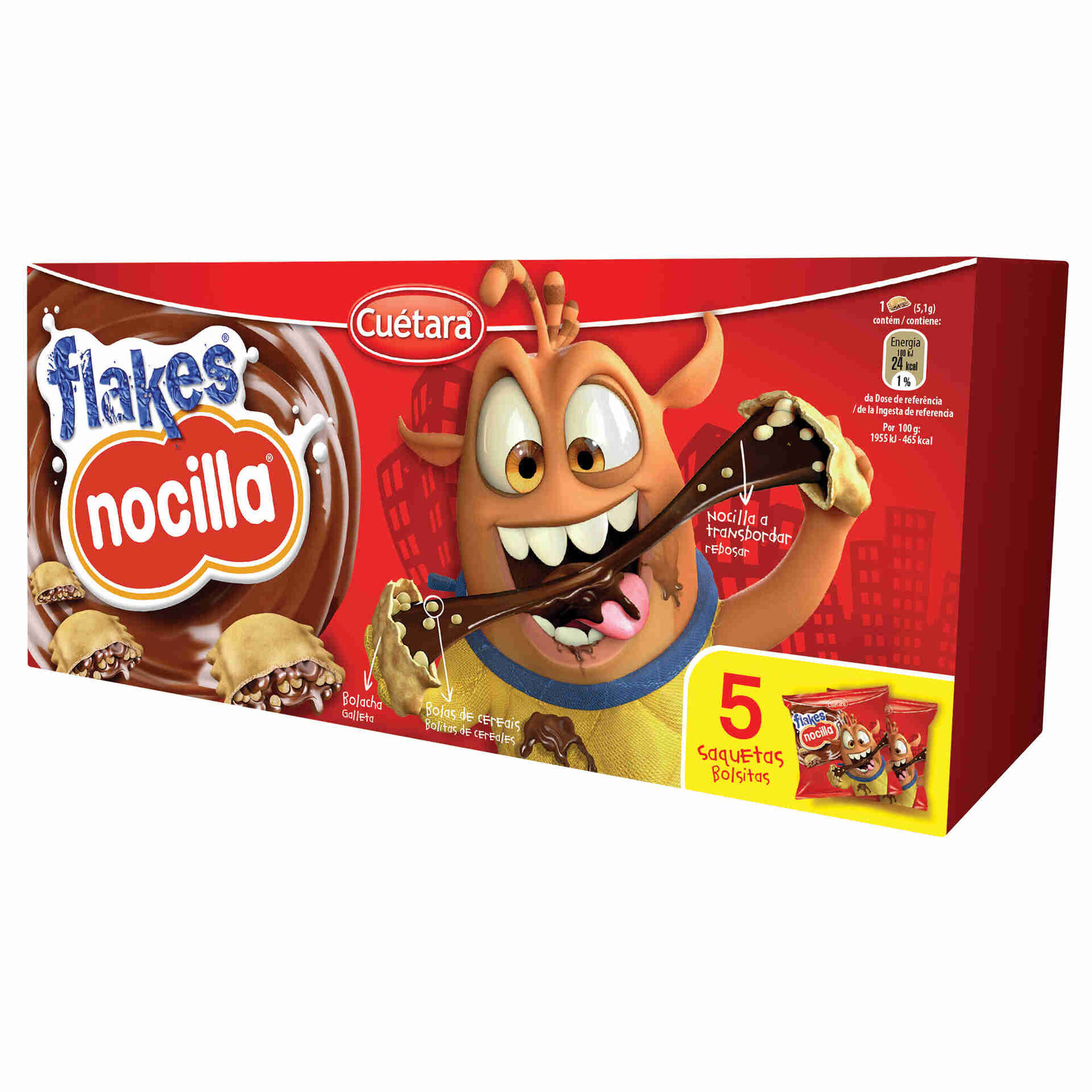Bolachas Flakes Nocilla emb. 175 gr (5 un) Cuétara Continente