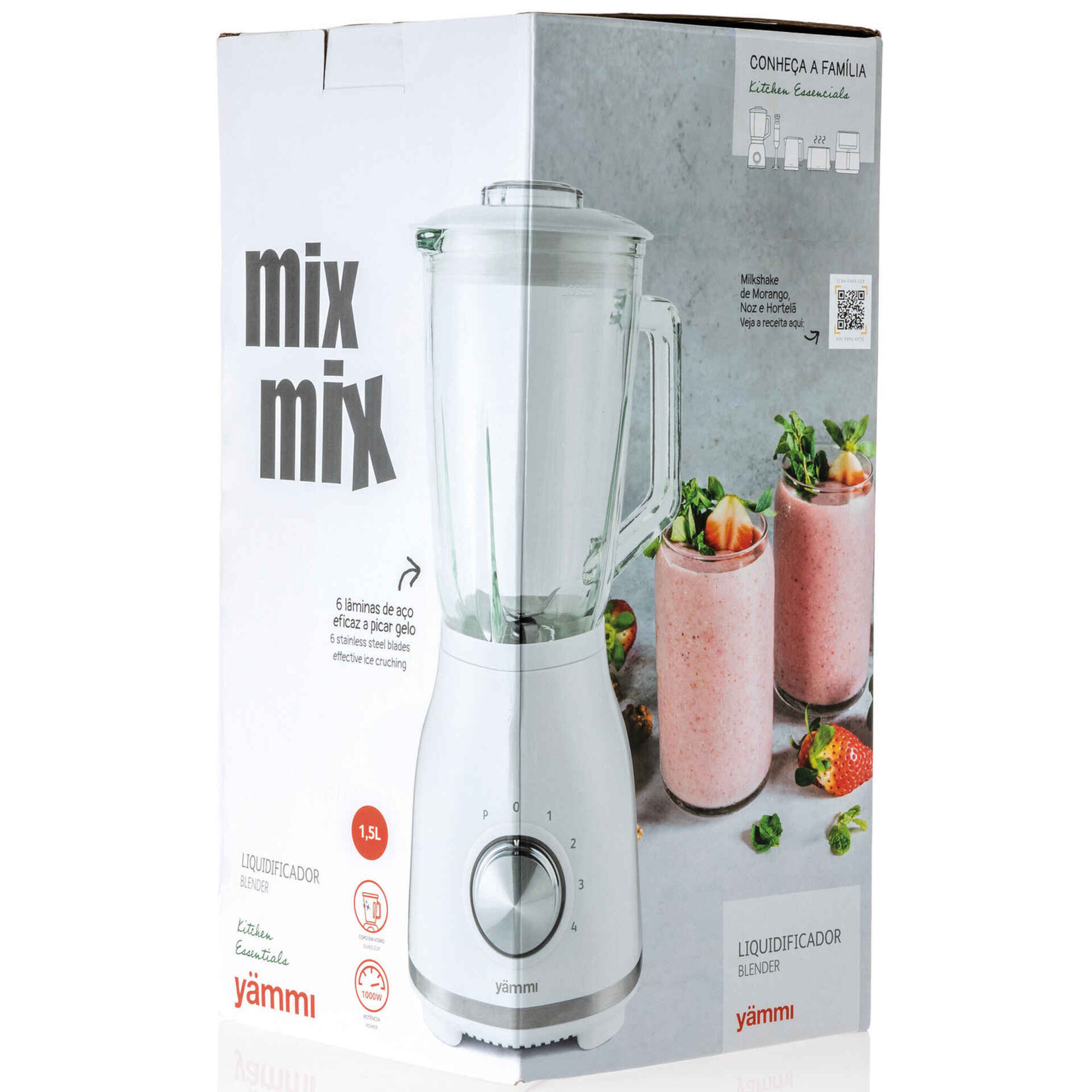 Liquidificador 1,5L Branca 1000W Liquidificador 1,5L Branca 1000W