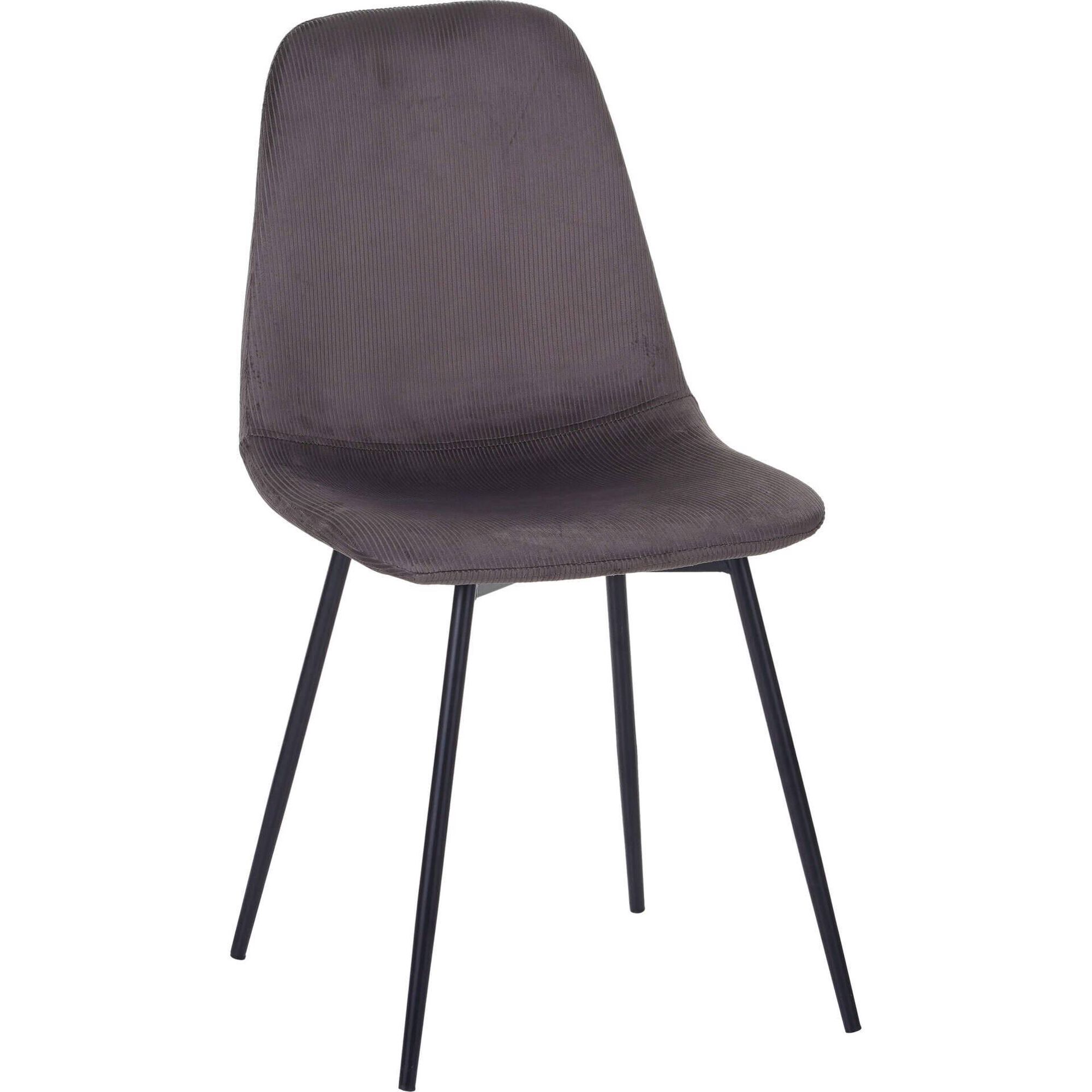 Cadeira Estofada Velvet Castanho Kasa