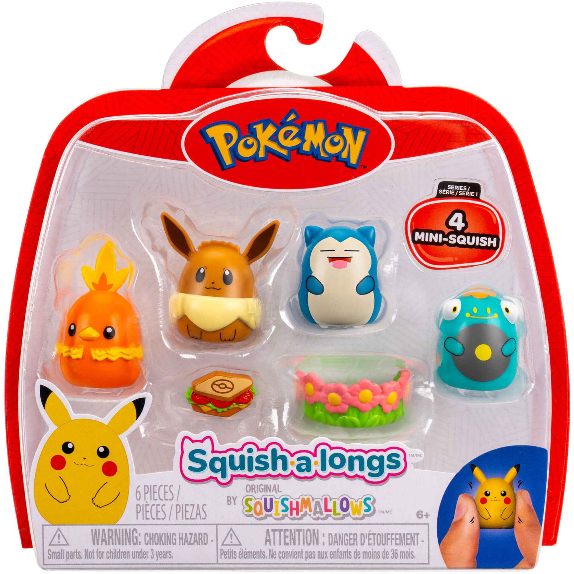 Pok&eacute;mon - Pack 4 Figuras Mini Squish-a-longs