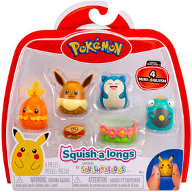 Pok&eacute;mon - Pack 4 Figuras Squish-a-longs