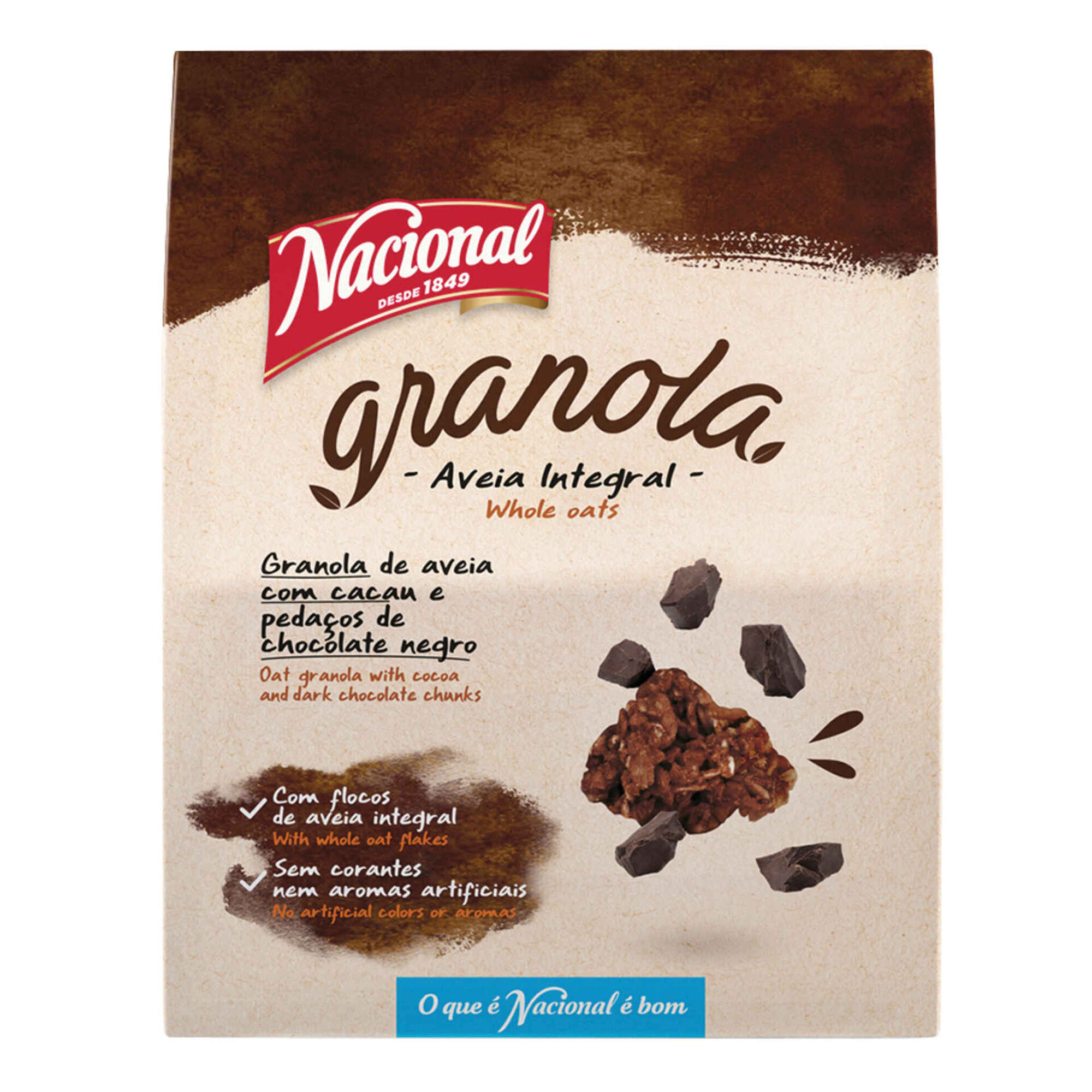 Granola de Aveia Integral com Cacau e Chocolate Negro