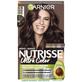 Colora&ccedil;&atilde;o Permanente Ultra Color Castanho Tiramisu 4.15 Garnier Nutrisse