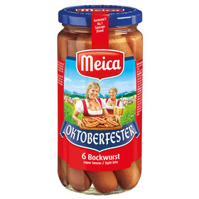 Salsichas Oktoberfester Bockwurst Frasco 6 un sem Glúten