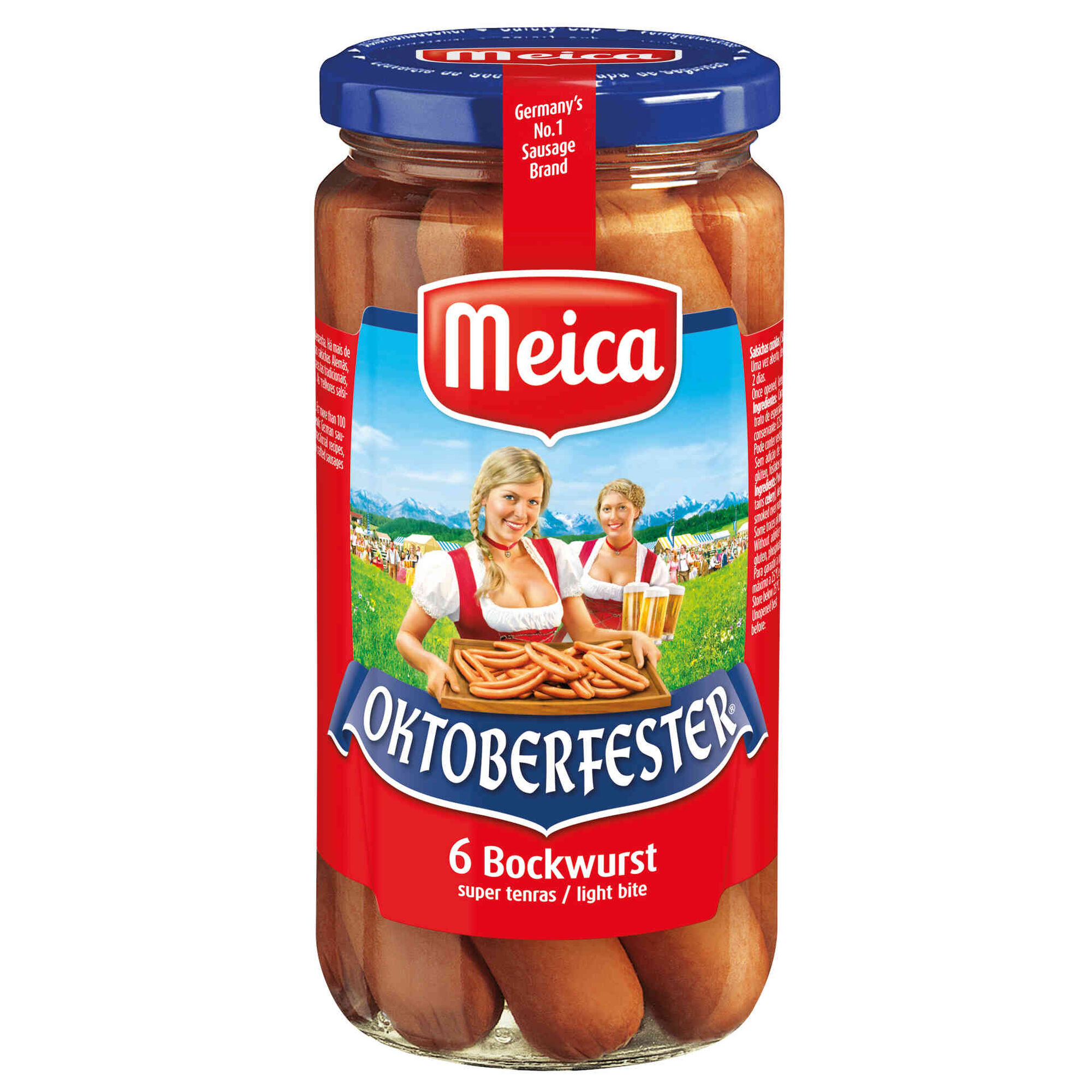 Salsichas Oktoberfester Bockwurst Frasco 6 un sem Glúten