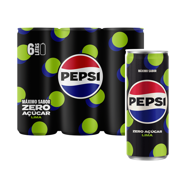 Refrigerante em Lata com Gás Cola e Lima Zero Pepsi