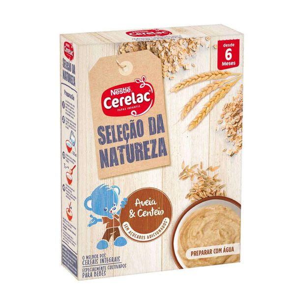 Papa Infantil Láctea Aveia e Centeio Seleção da Natureza +6M Cerelac