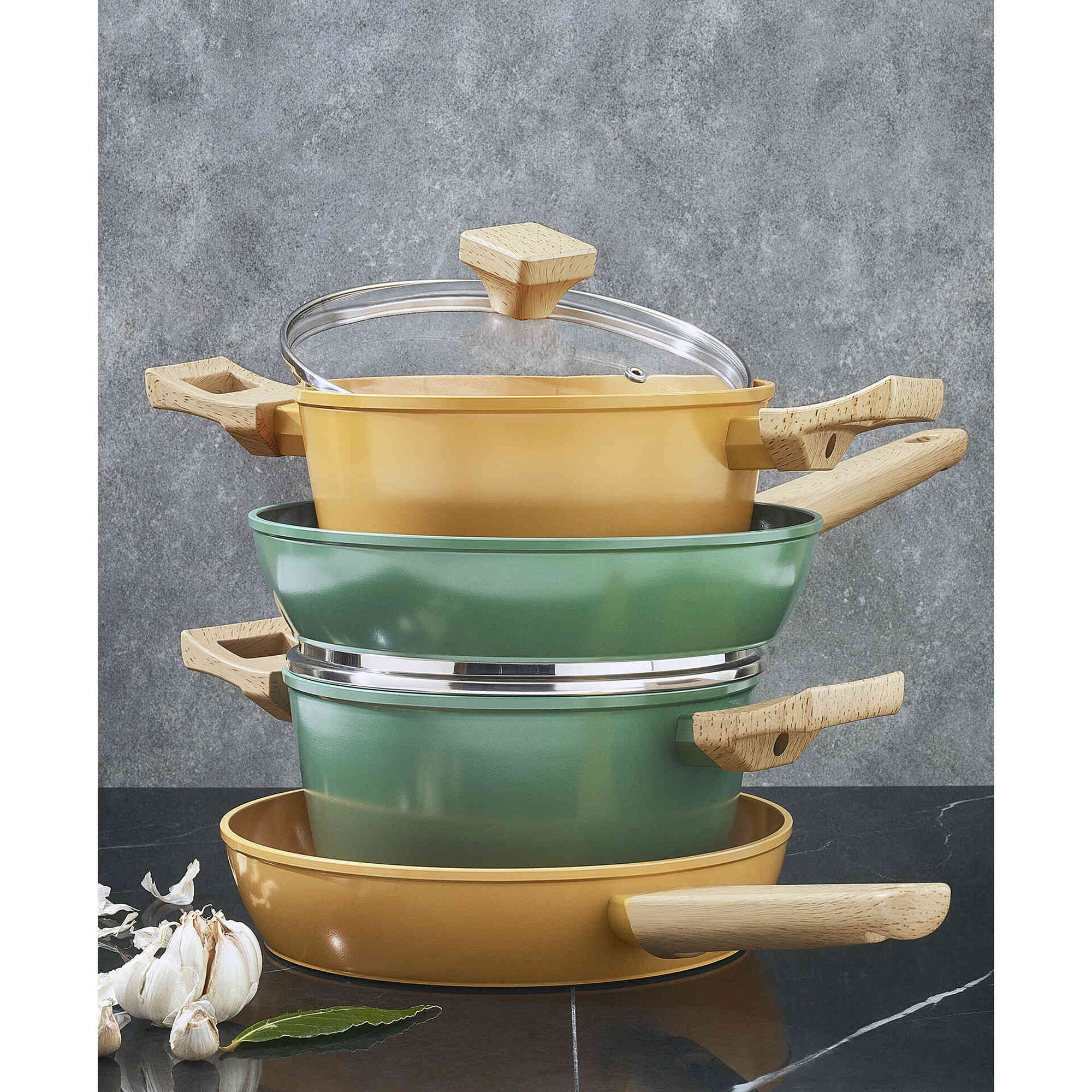 Conjunto Ca&ccedil;arola 20cm e Frigideira 24cm Amar Kasa