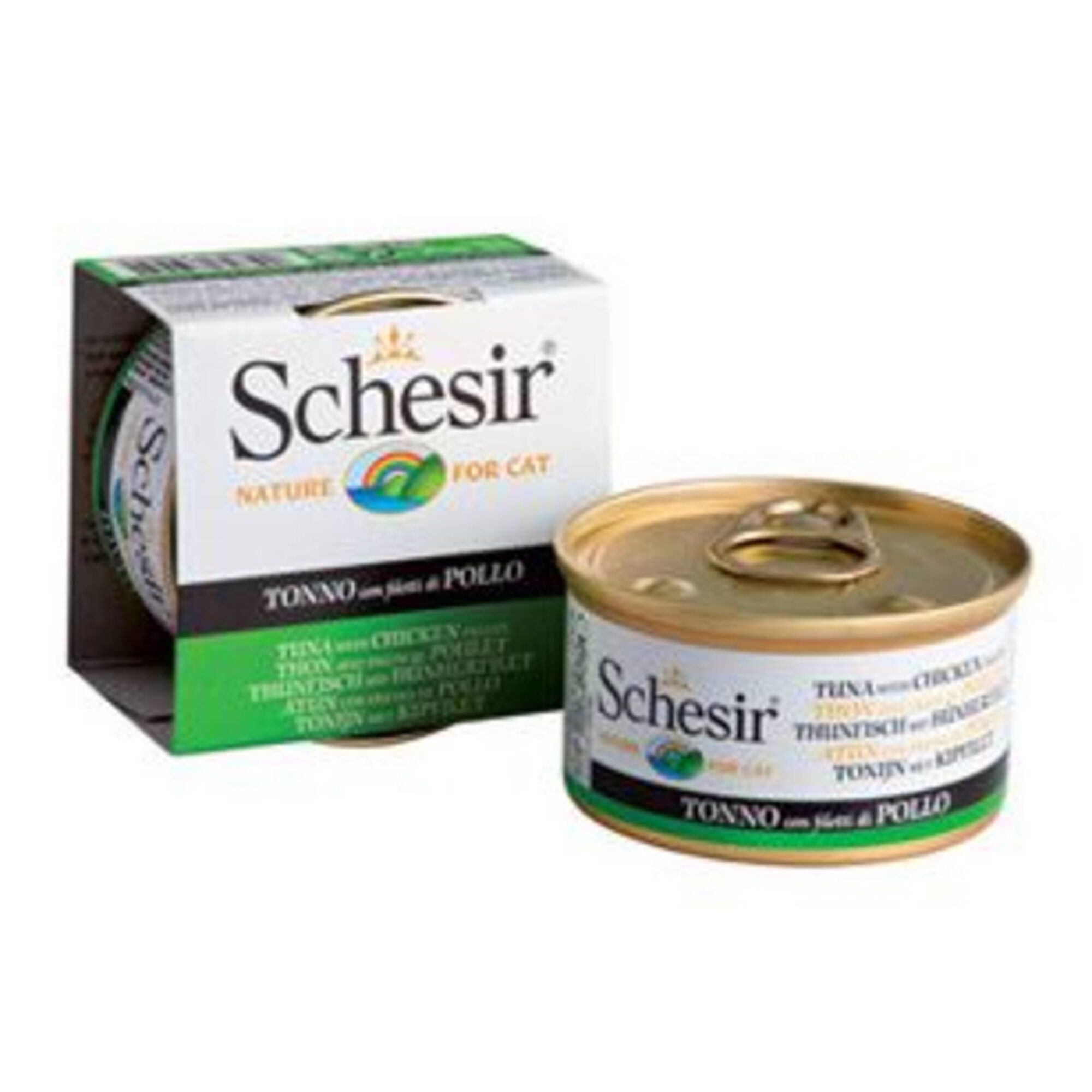 Comida H&uacute;mida para Gato Adulto Atum e Frango Lata Schesir