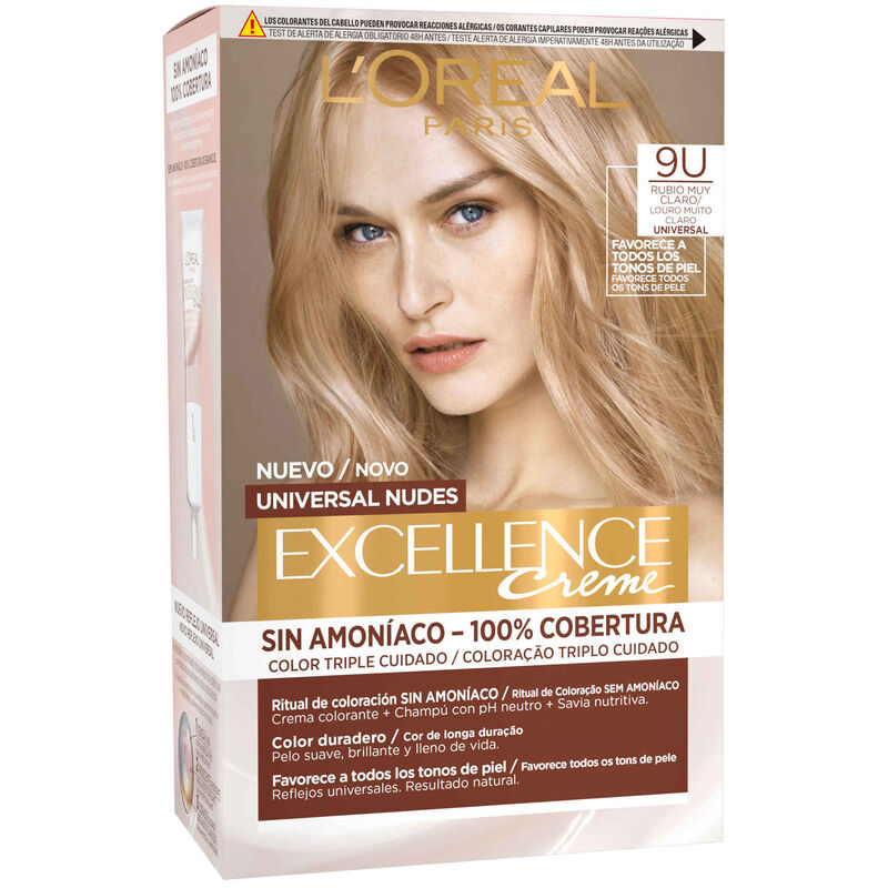 Coloração Permanente Universal Nudes Louro Muito Claro 9U L'Oréal Paris Excellence