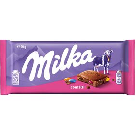 Tablete de Chocolate de Leite com Confetti Biscoff Milka