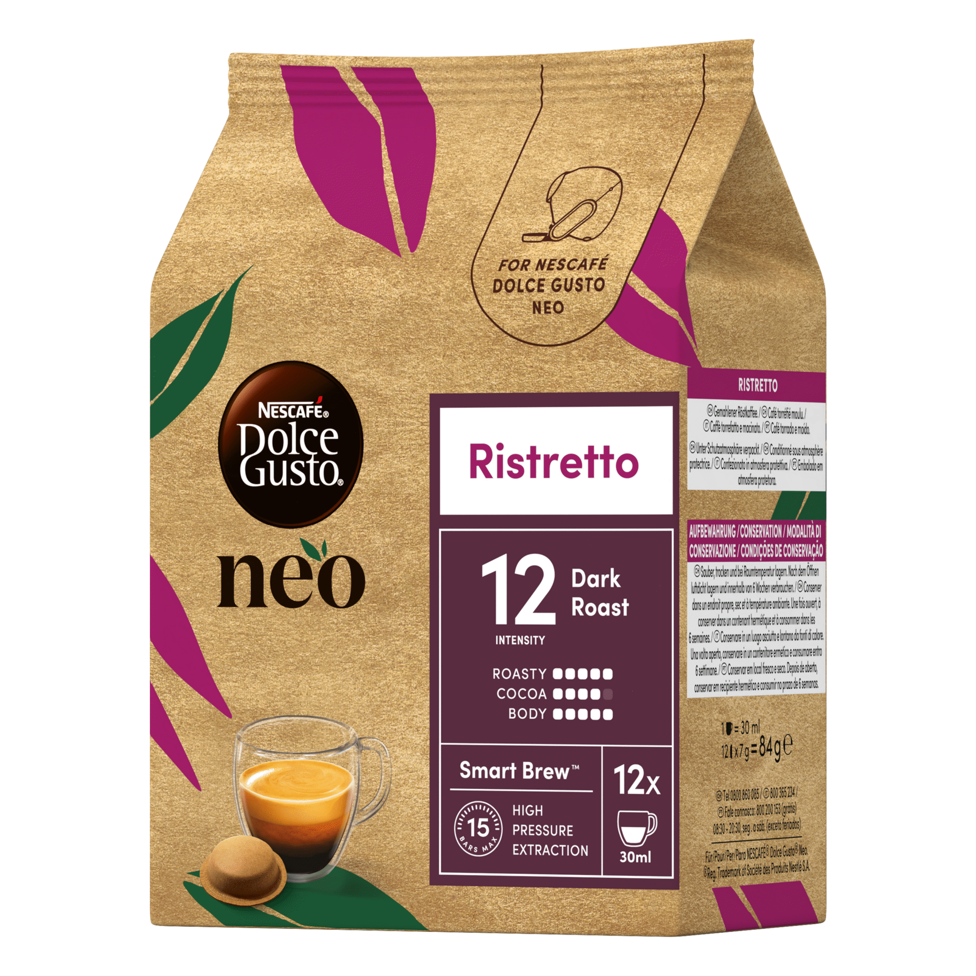 C&aacute;psulas de Caf&eacute; Ristretto Int 12 Nescaf&eacute; Dolce Gusto Neo