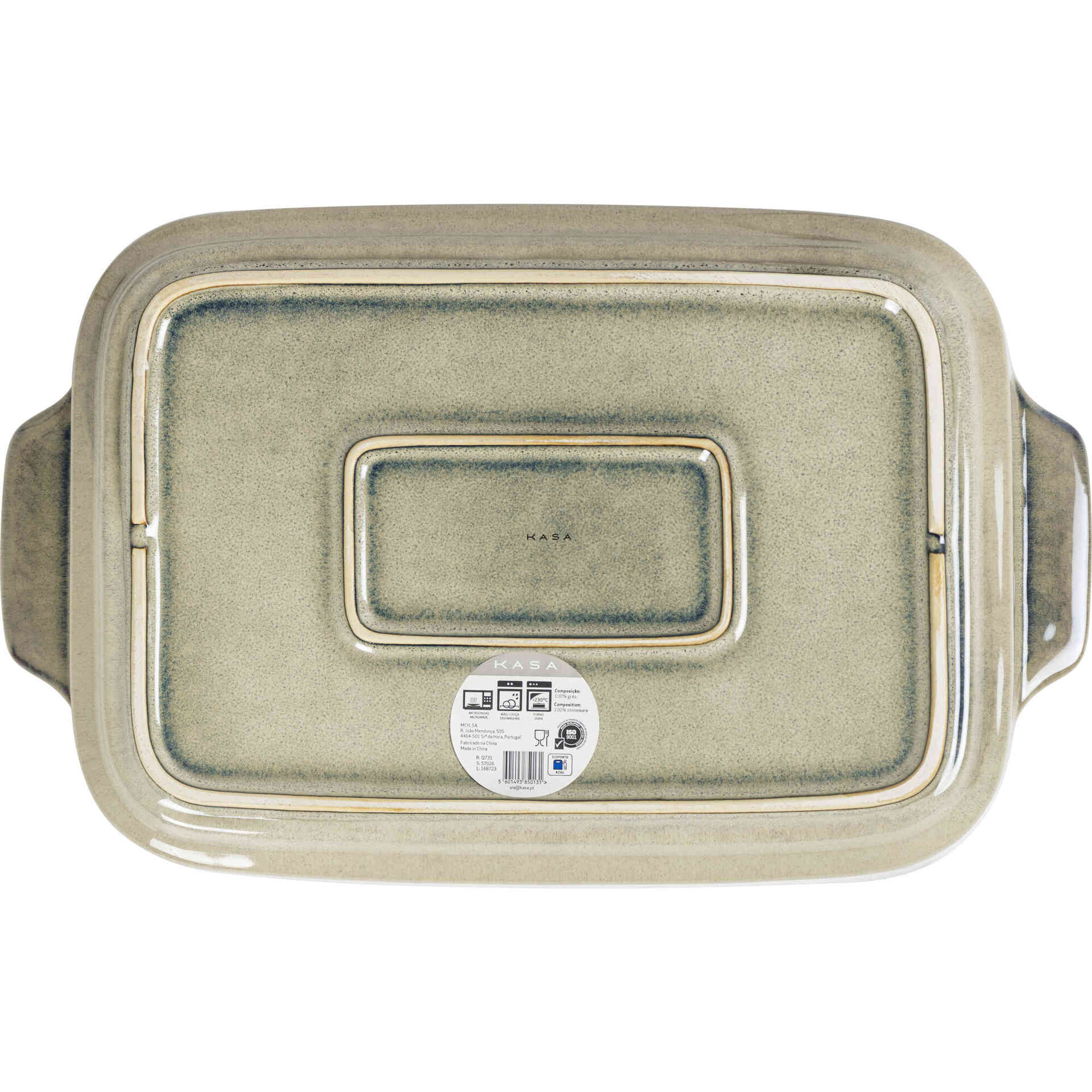 Assadeira Retangular Reativa 39x24cm Castanha Kasa