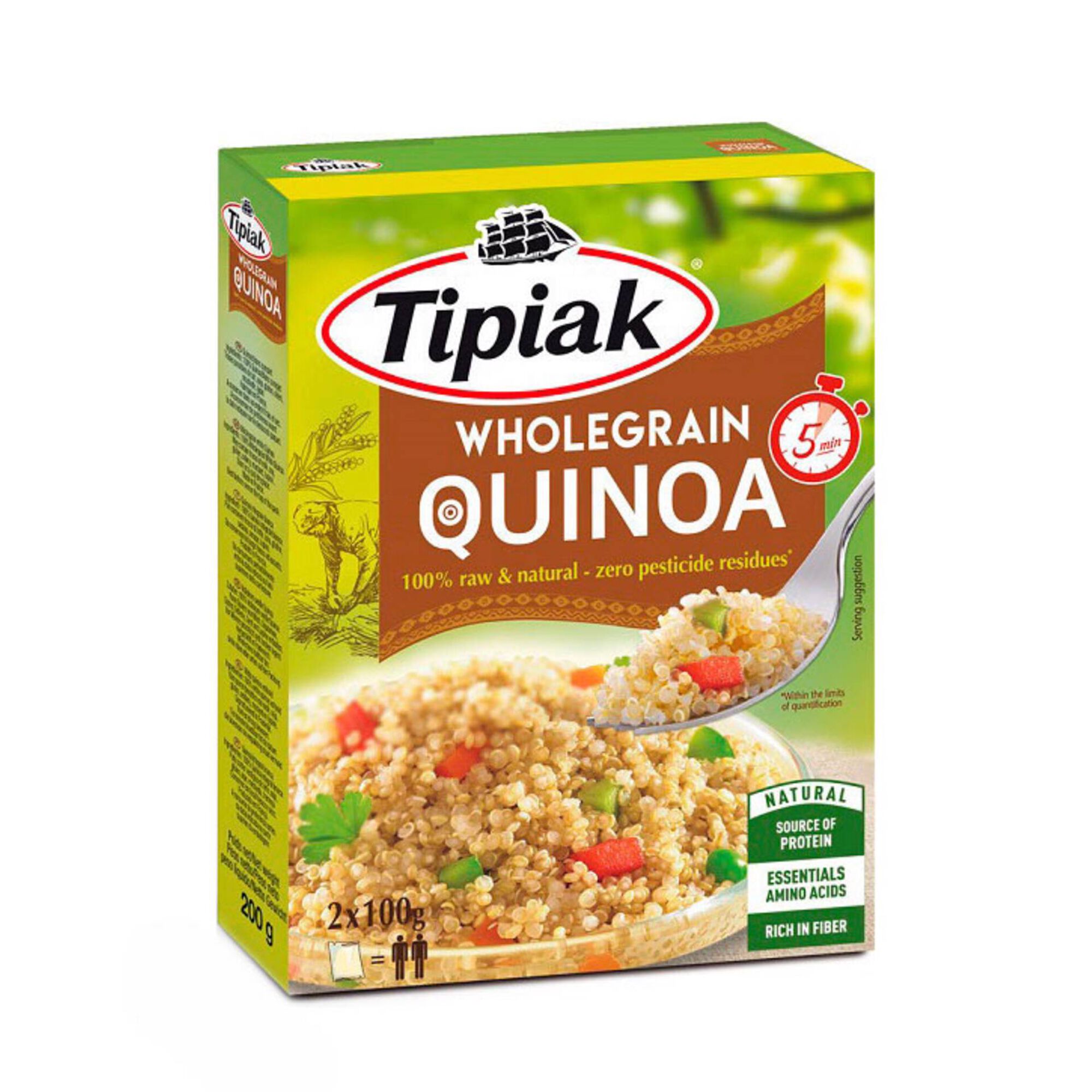Quinoa Integral - emb. 2 x 100 gr - Tipiak | Continente Online