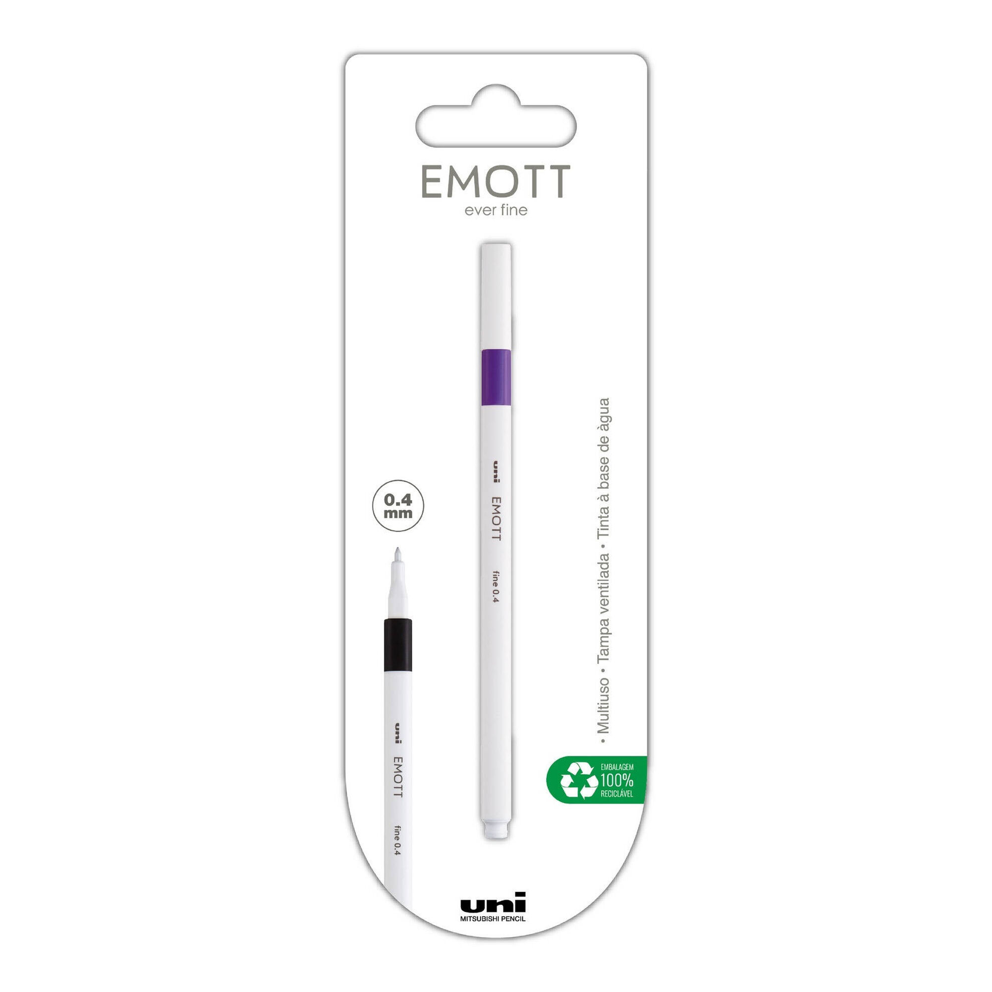 Marcador Permanente Emott de Tinta Preta Marcador Permanente Emott de Tinta Preta
