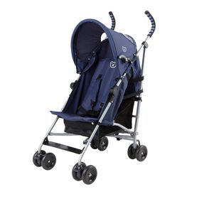 Carrinho de Passeio com Capota Reclin&aacute;vel Azul Happy Bear