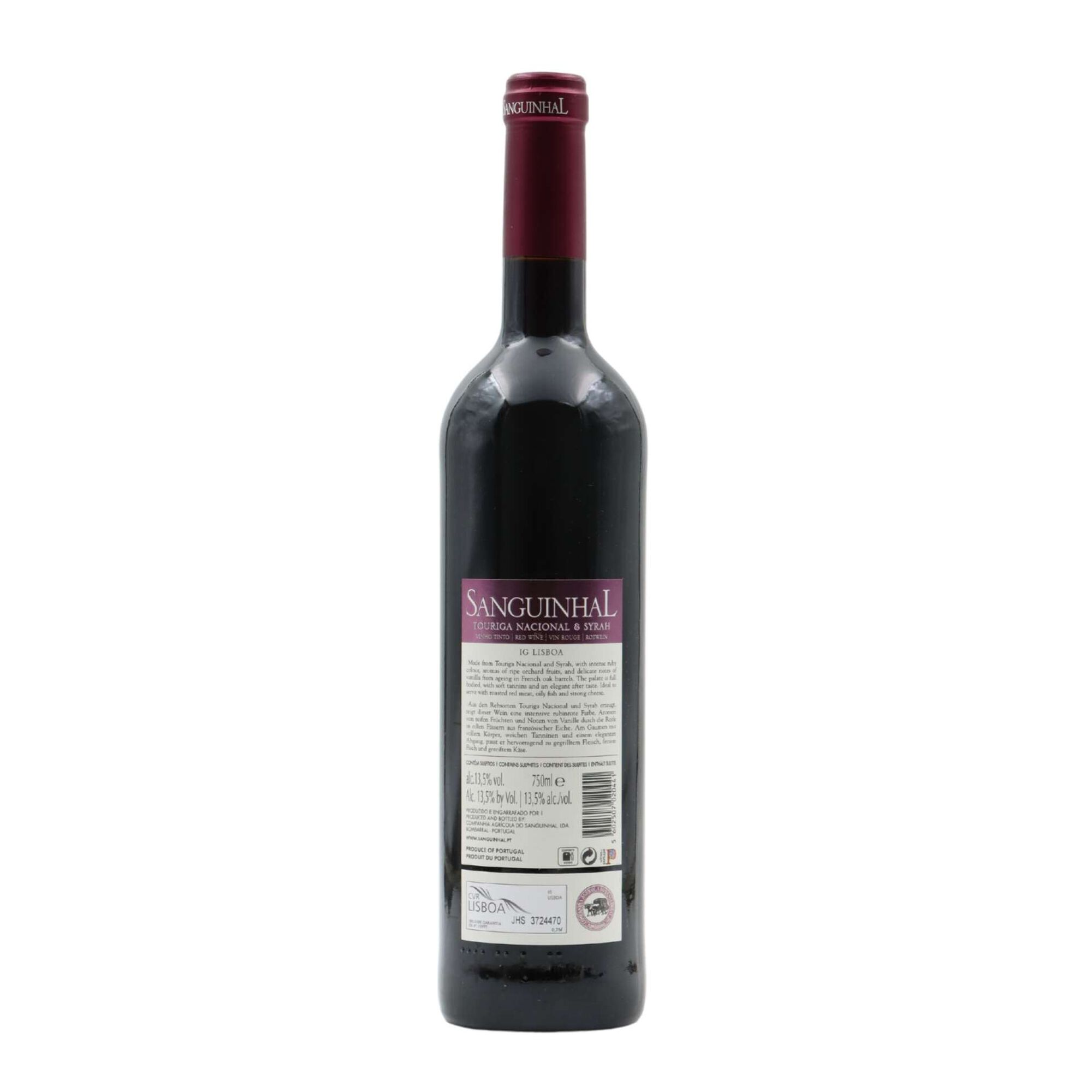 Sanguinhal Syrah Touriga Nacional Lisboa Vinho Tinto