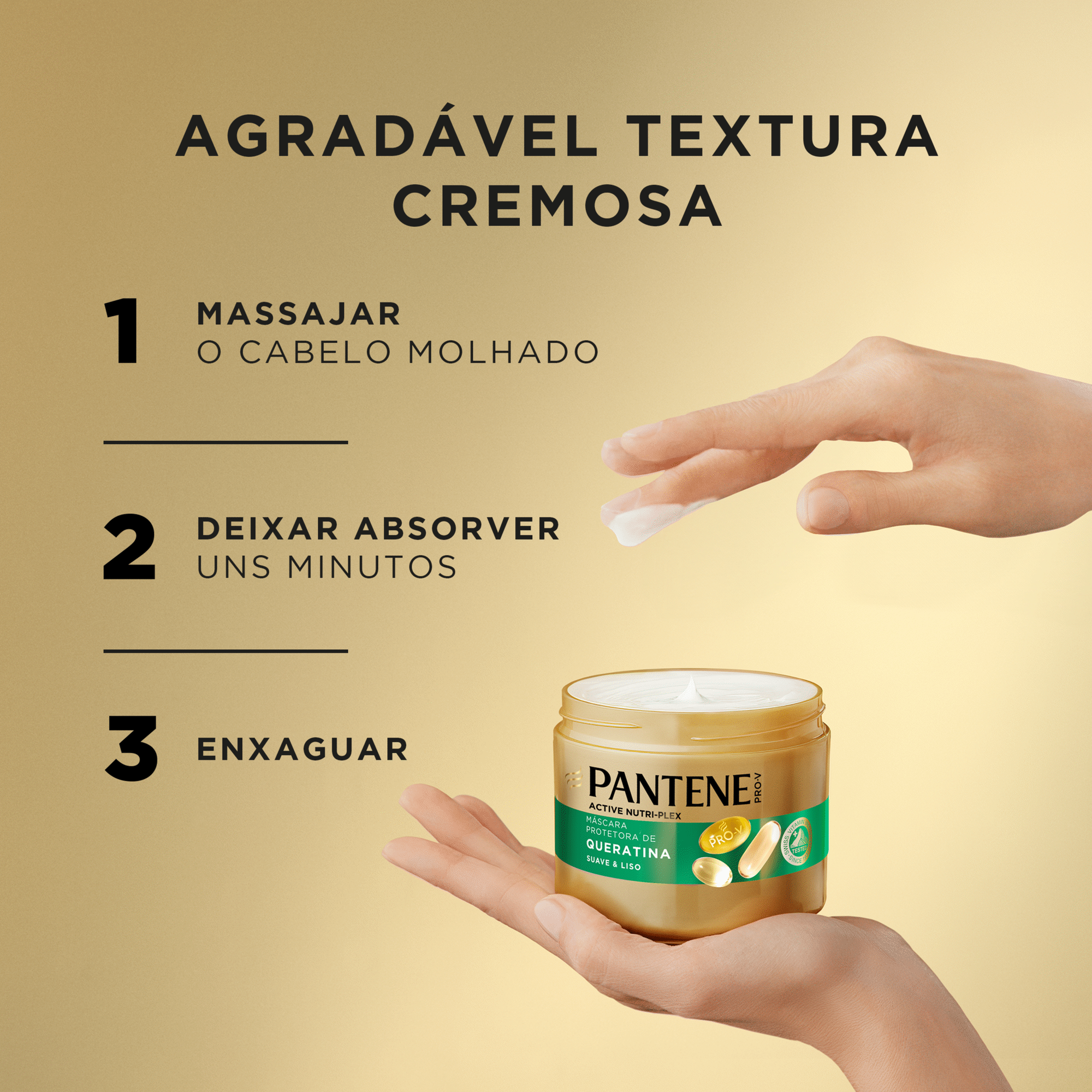M&aacute;scara Cabelo Liso e Sedoso Pantene