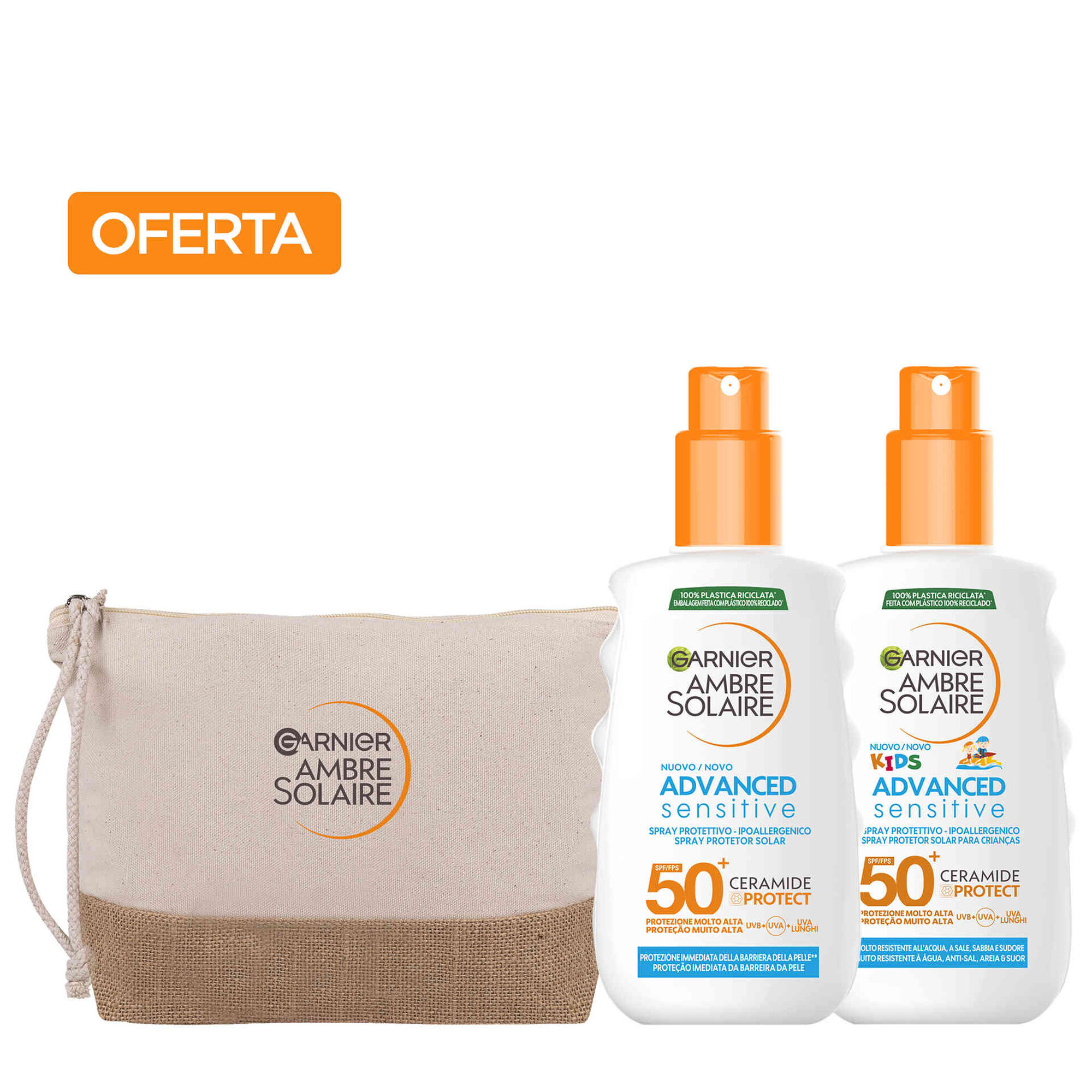 Conjunto Ambre Solaire Proteção Solar Peles Sensiveis + Oferta Necessaire