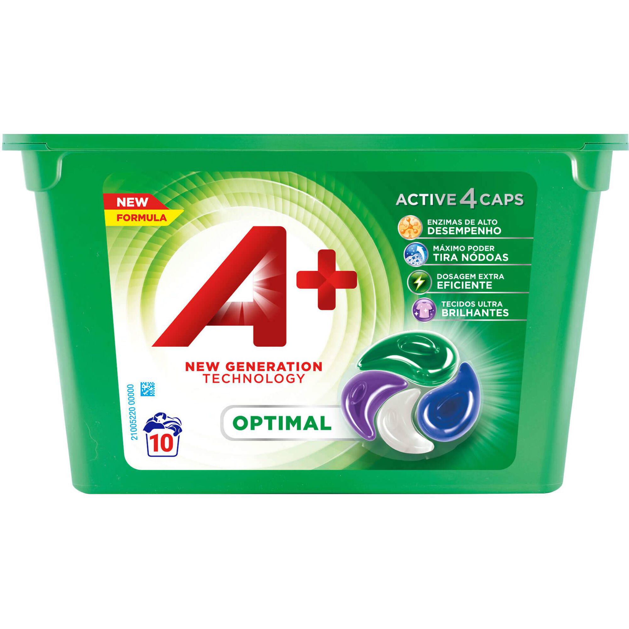 Detergente Máquina Roupa Cápsulas Optimal 4 em 1