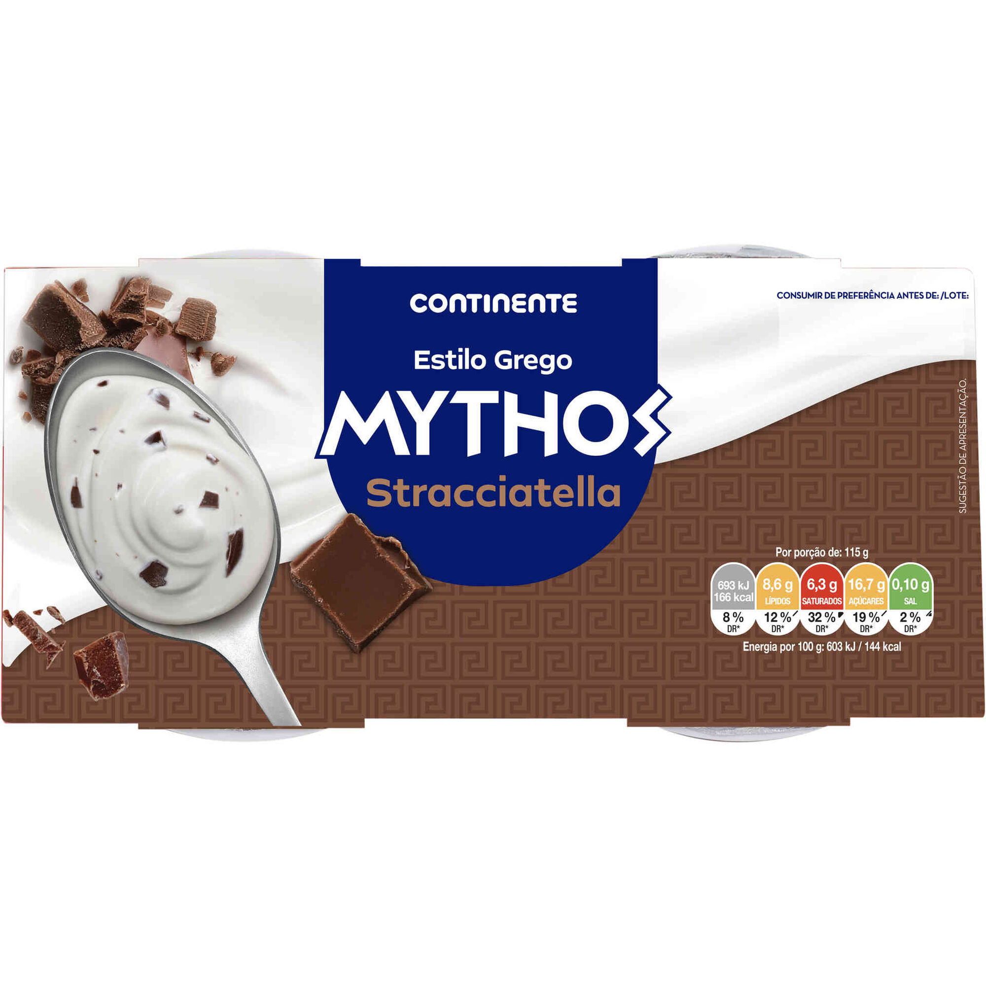 Iogurte Grego Mythos Stracciatella Continente