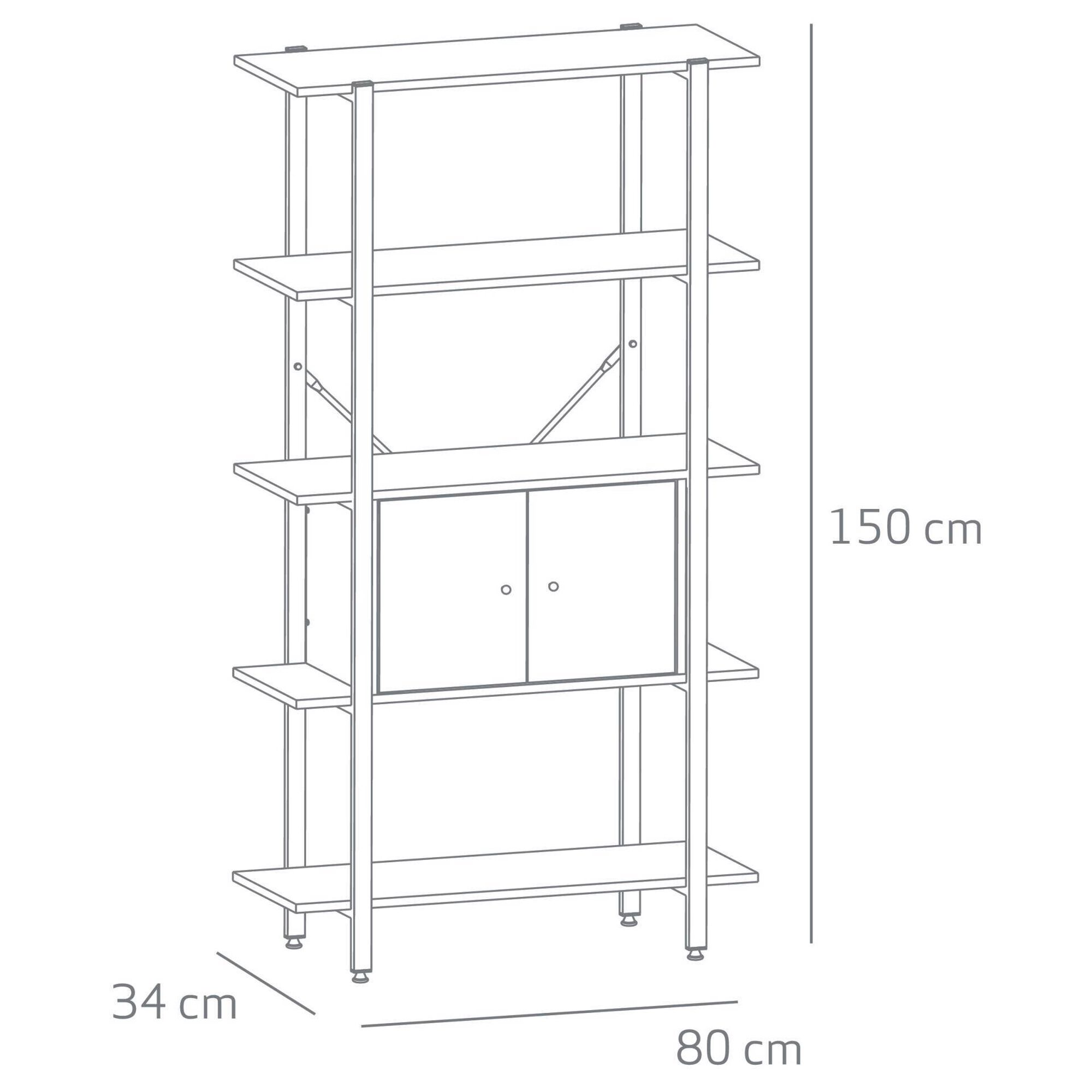 Estante com Arm&aacute;rio Minimal Kasa