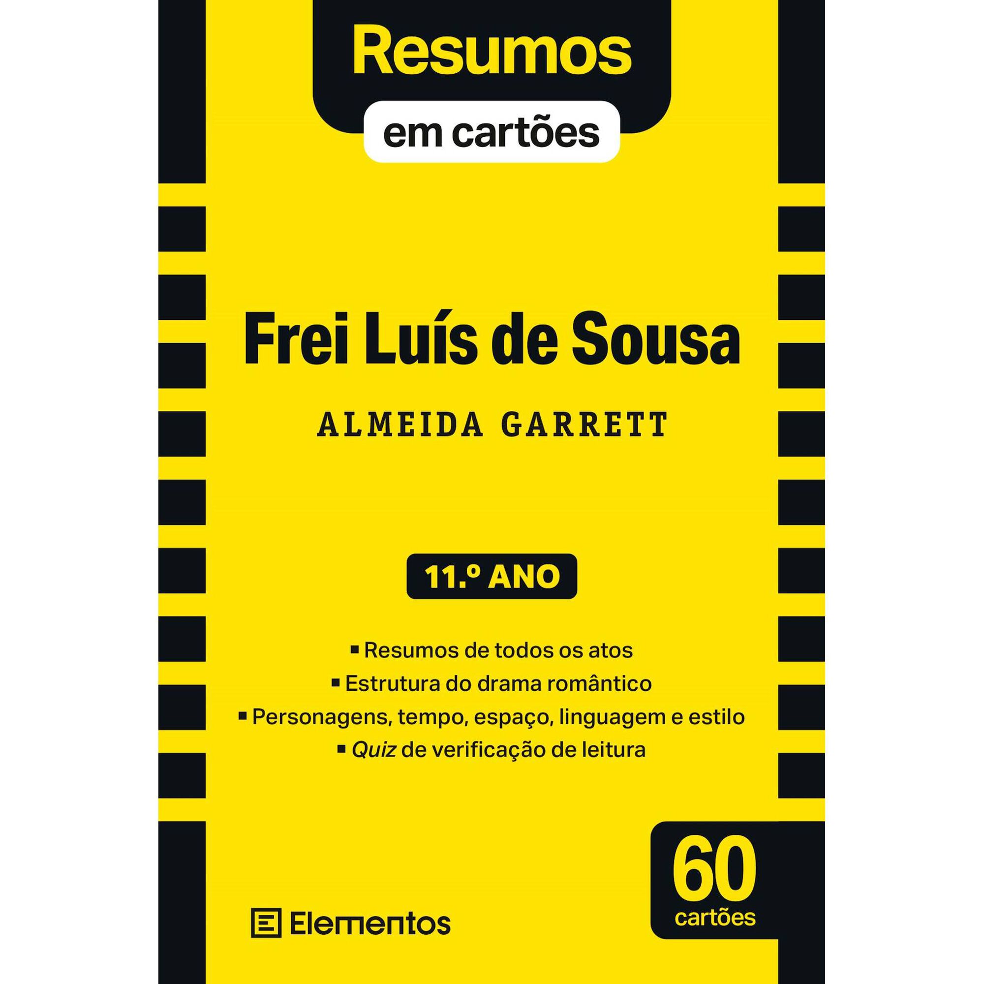 Resumos em Cart&otilde;es - Livro Frei Lu&iacute;s de Sousa - Almeida Garrett - 11.&ordm; Ano