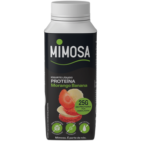 Iogurte L&iacute;quido Prote&iacute;na Morango e Banana Mimosa