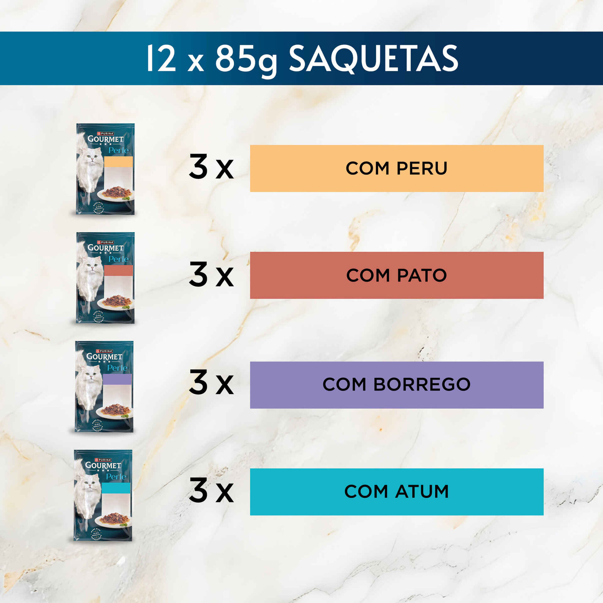 Comida H&uacute;mida para Gato Adulto Saquetas Purina Gourmet Perle