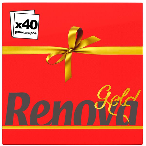 Guardanapos 2 Folhas Gold Vermelho Renova