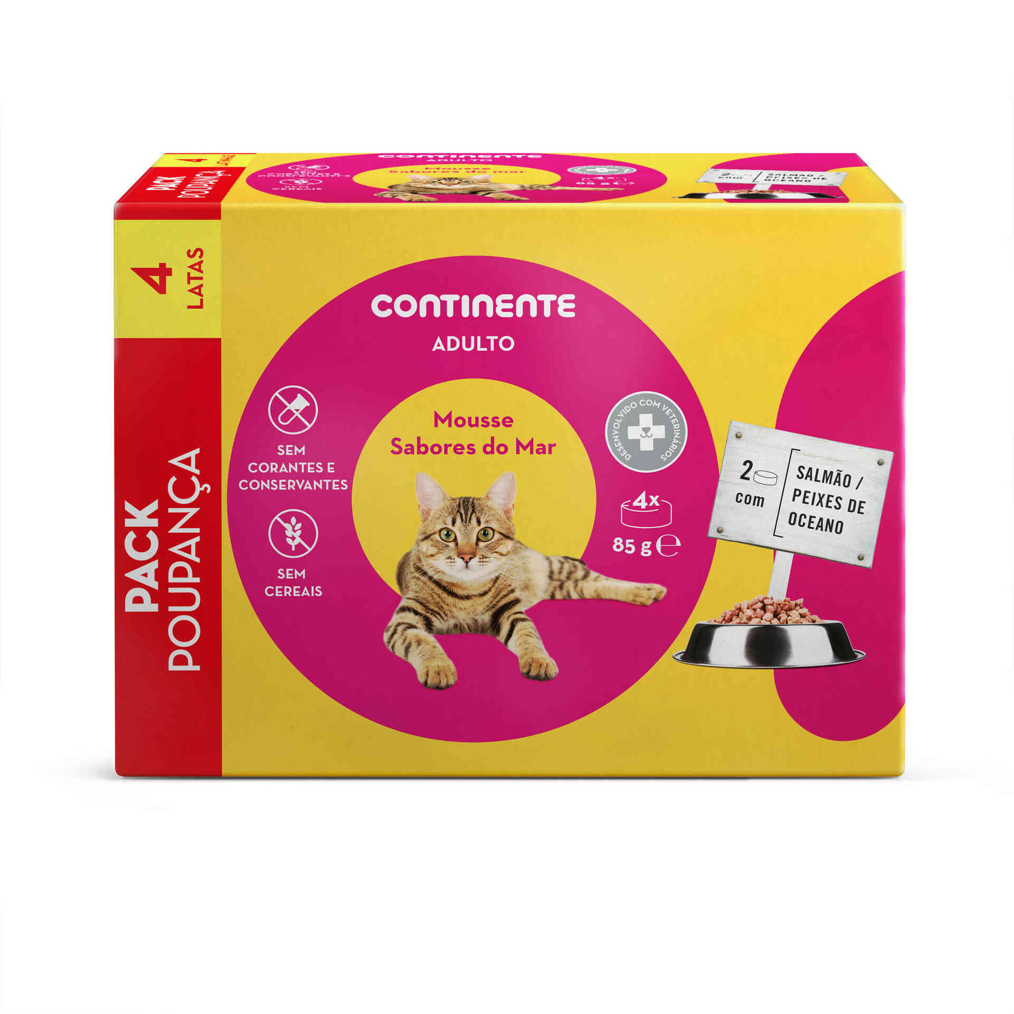 Comida Húmida para Gato Mousse Sabores do Mar Pack Poupança