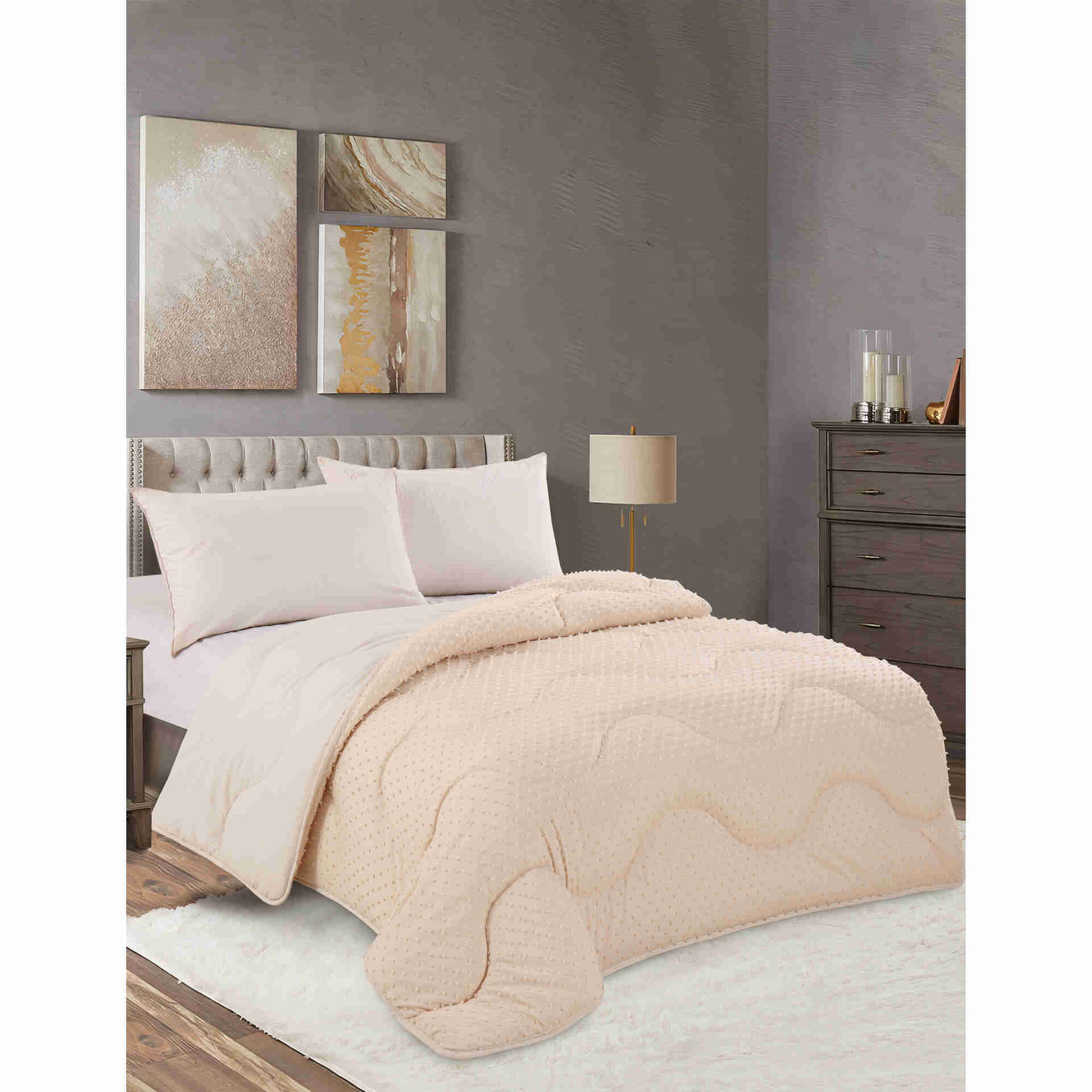 Colcha Quilt Bege Kasa