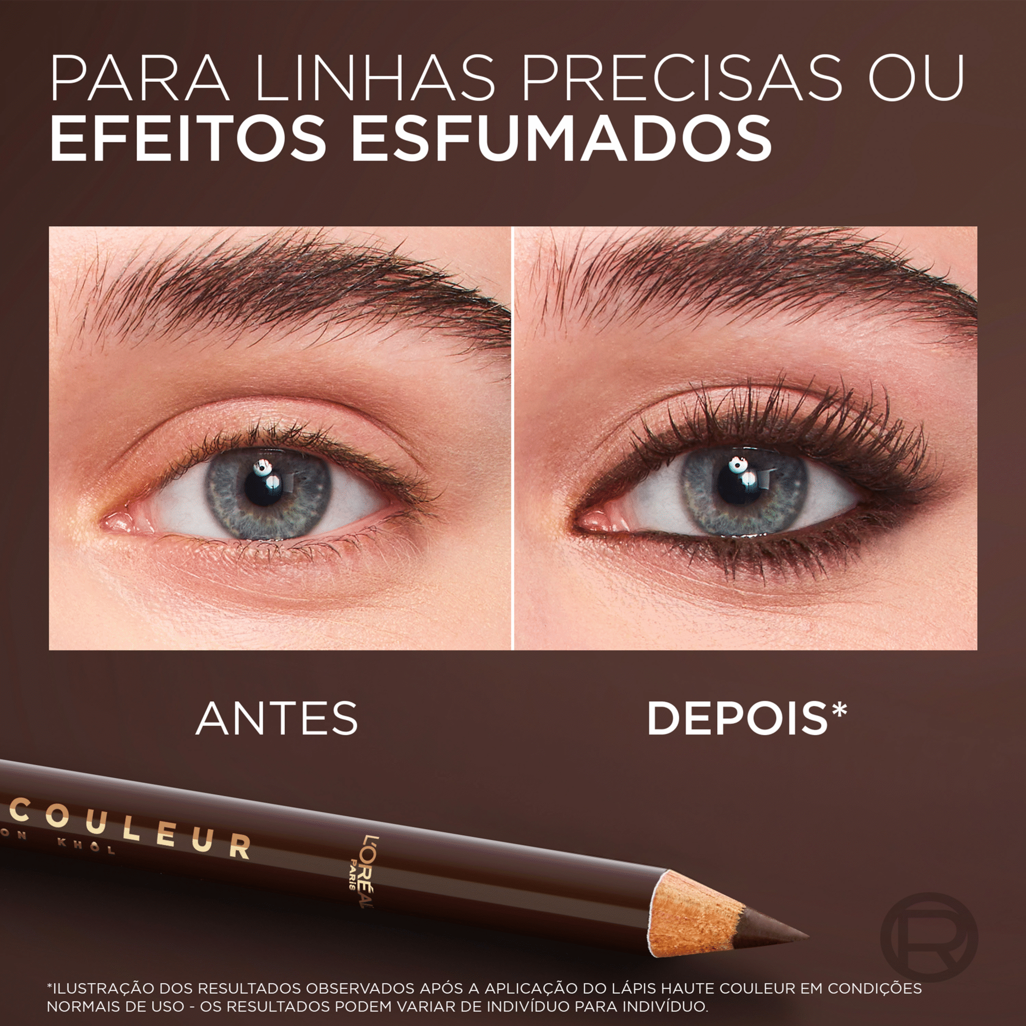 L&aacute;pis de Olhos Kh&ocirc;l Haute Couleur Brun Leather L'Or&eacute;al Paris