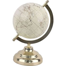 Globo Branco Base Dourada