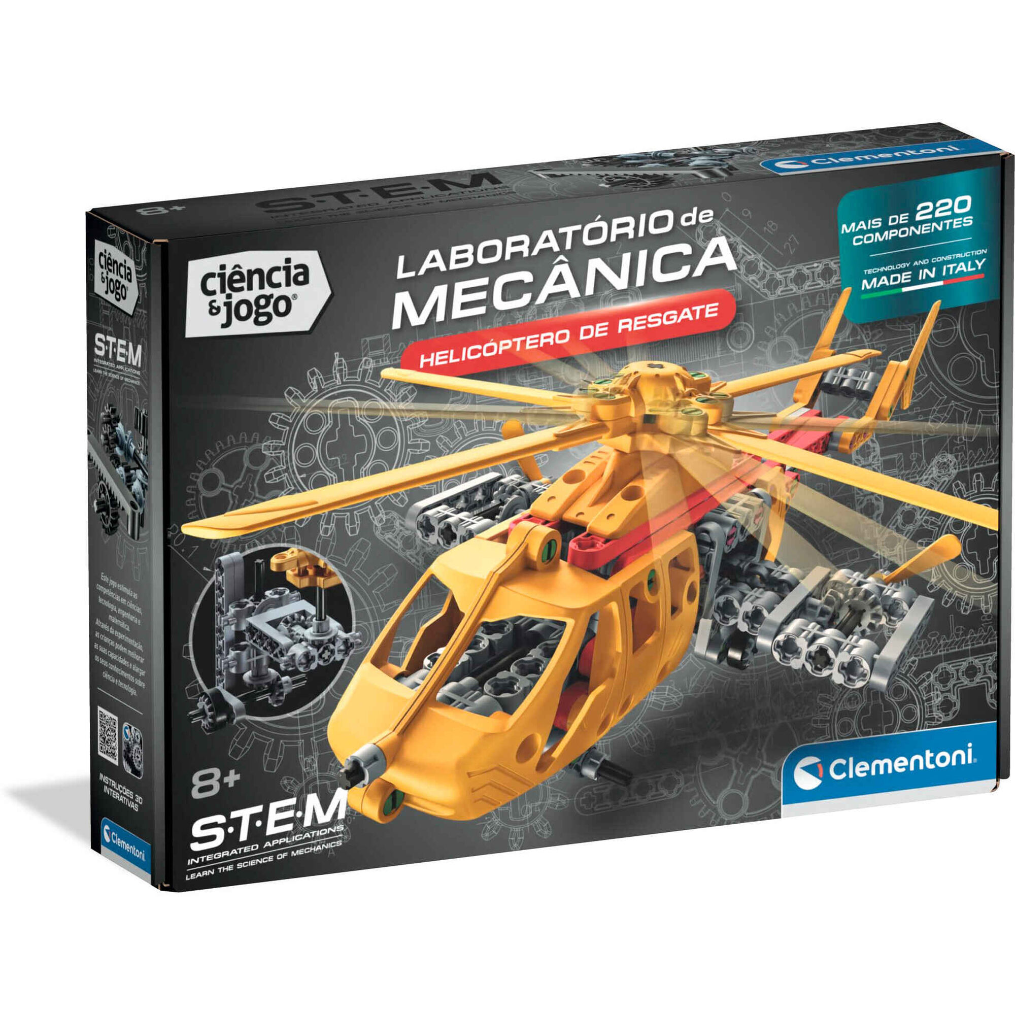 Clementoni - Kit Laborat&oacute;rio de Mec&acirc;nica - Helicoptero de Resgate