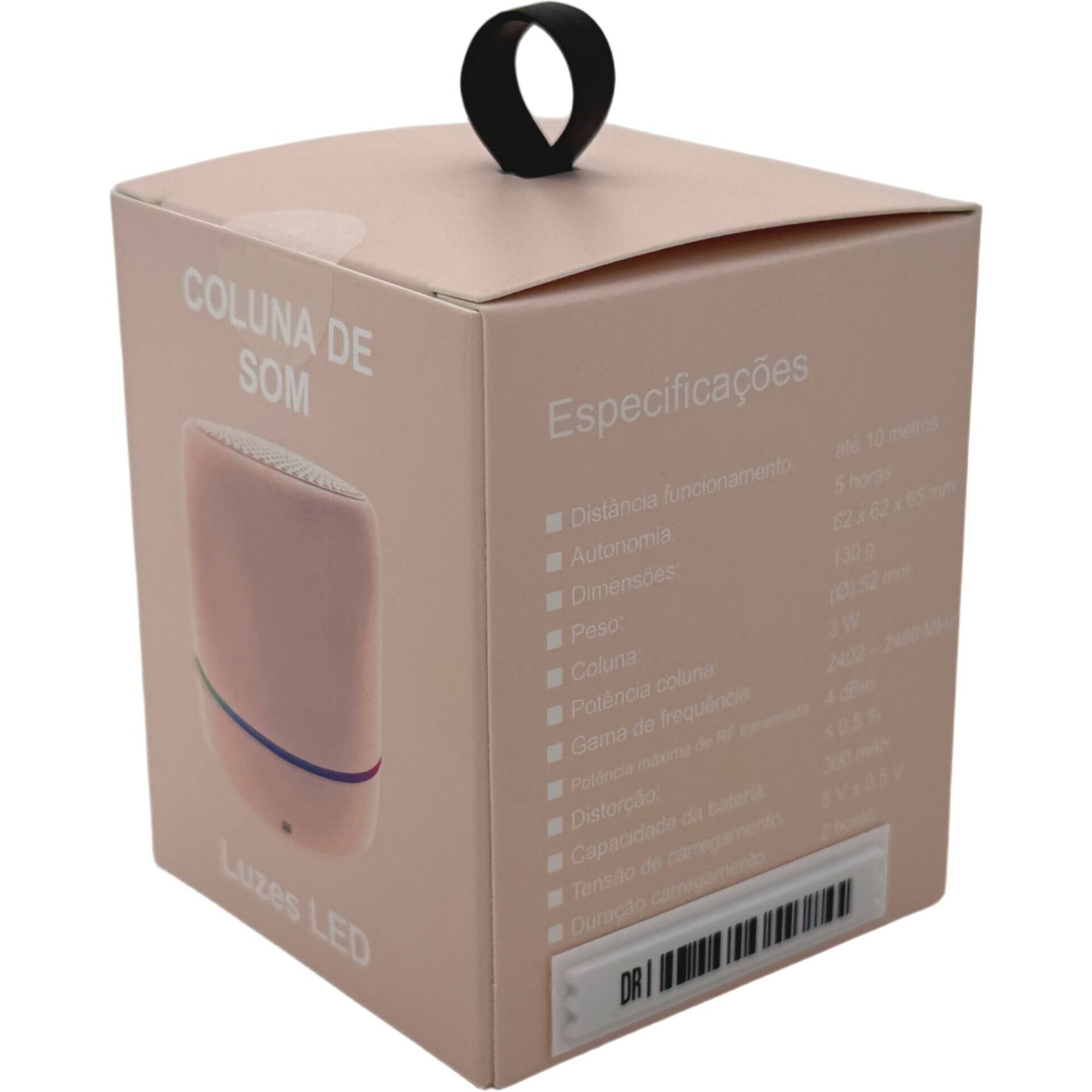 Coluna de Som Bluetooth Rosa Fusion Bazar&atilde;o