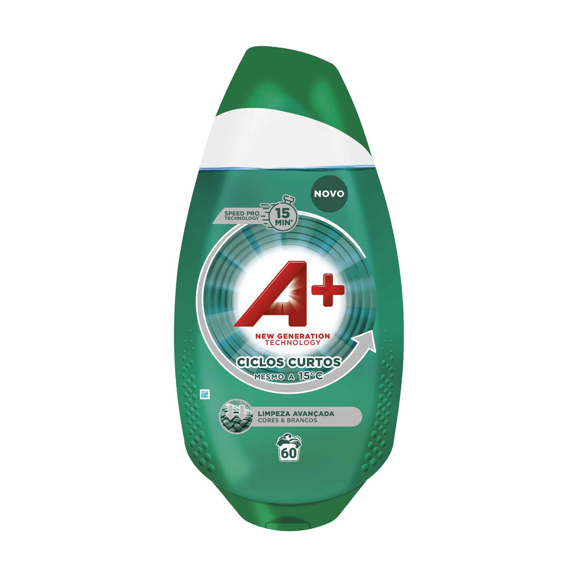 Detergente M&aacute;quina Roupa L&iacute;quido Ciclos Curtos Limpeza Avan&ccedil;ada A+