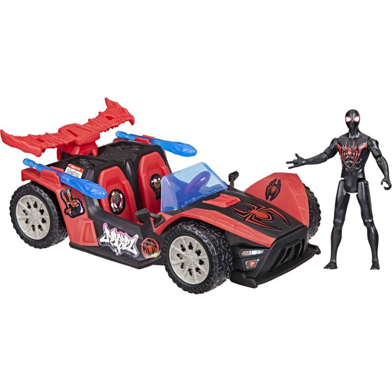 Marvel - Figura Spider-Man Miles Morales Venomversus Remix Blast Racer