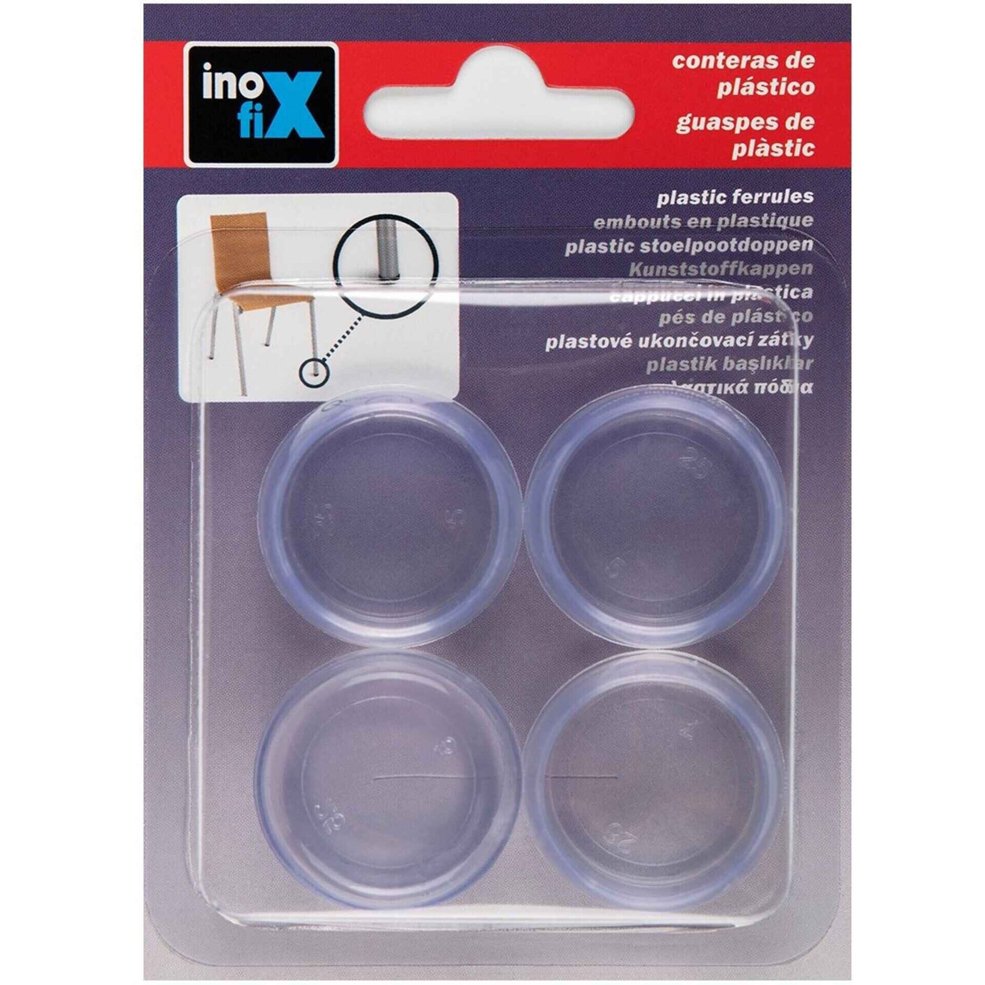 Protetores de Cadeiras 25mm Transparentes Inofix