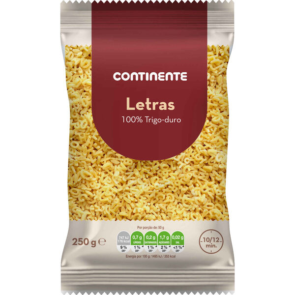 Massinha Letras Continente