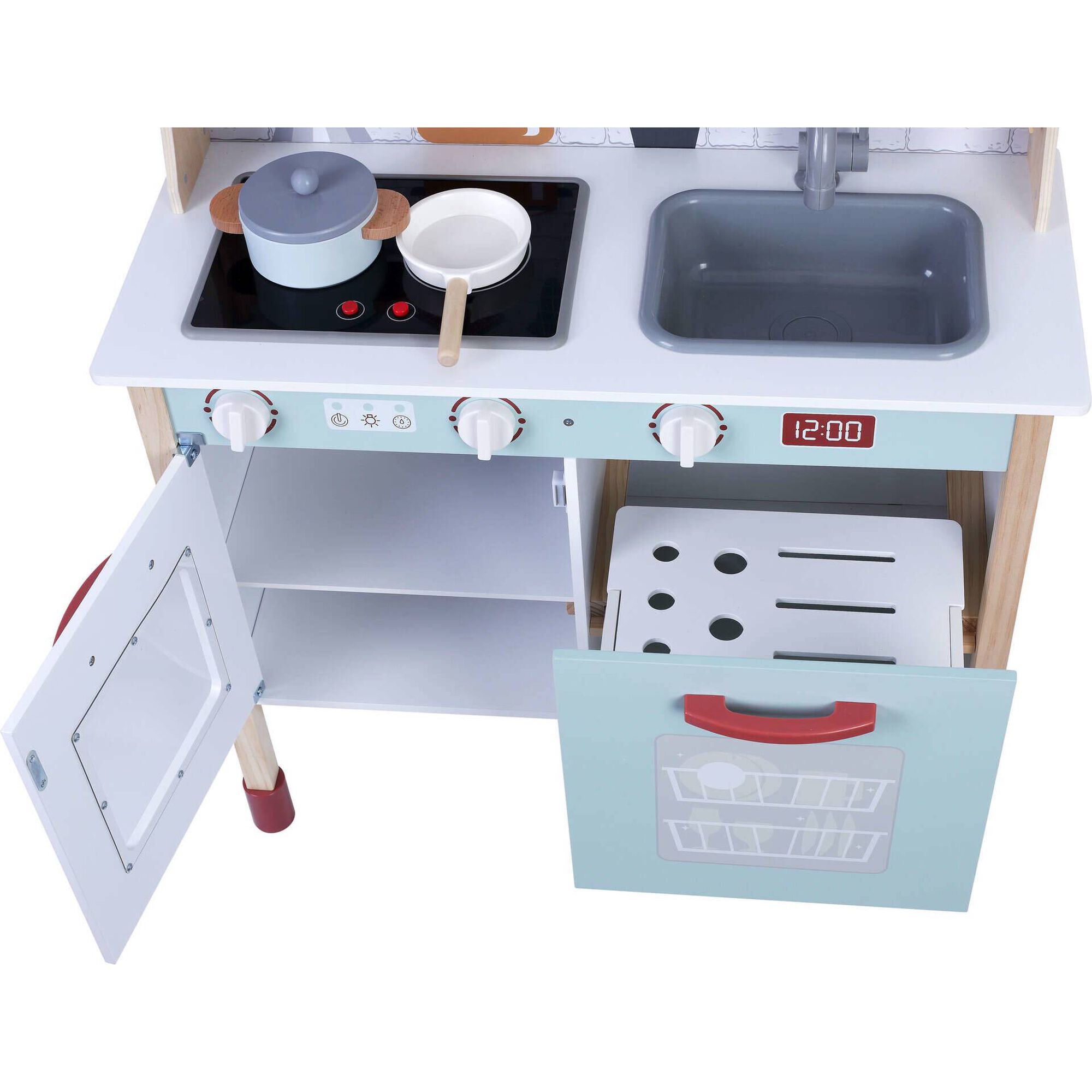Zoko Play to Grow - Cozinha Grande de Madeira Eletr&oacute;nica