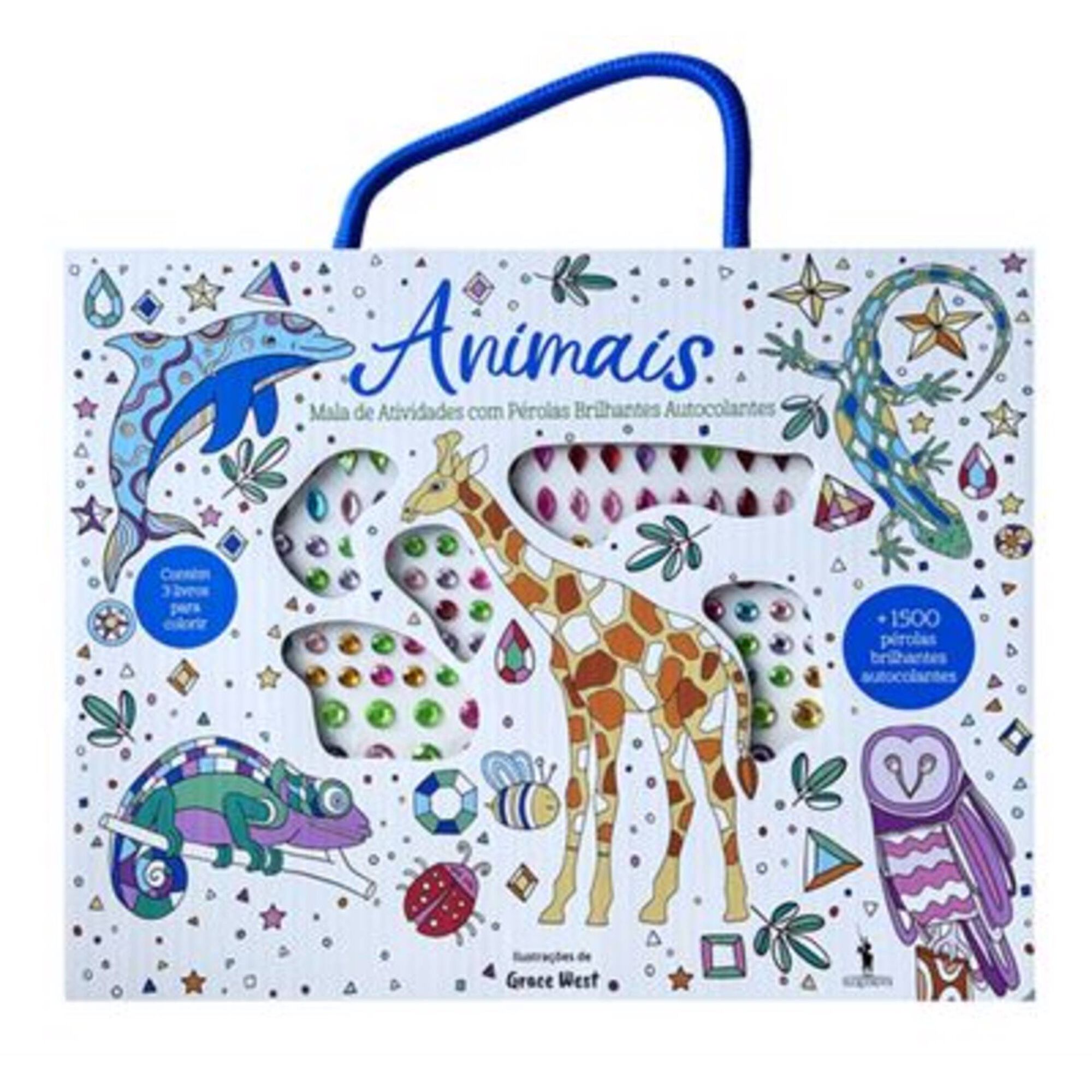 Animais - Mala de Atividades com Pérolas Brilhantes Autocolantes Animais - Mala de Atividades com Pérolas Brilhantes Autocolantes