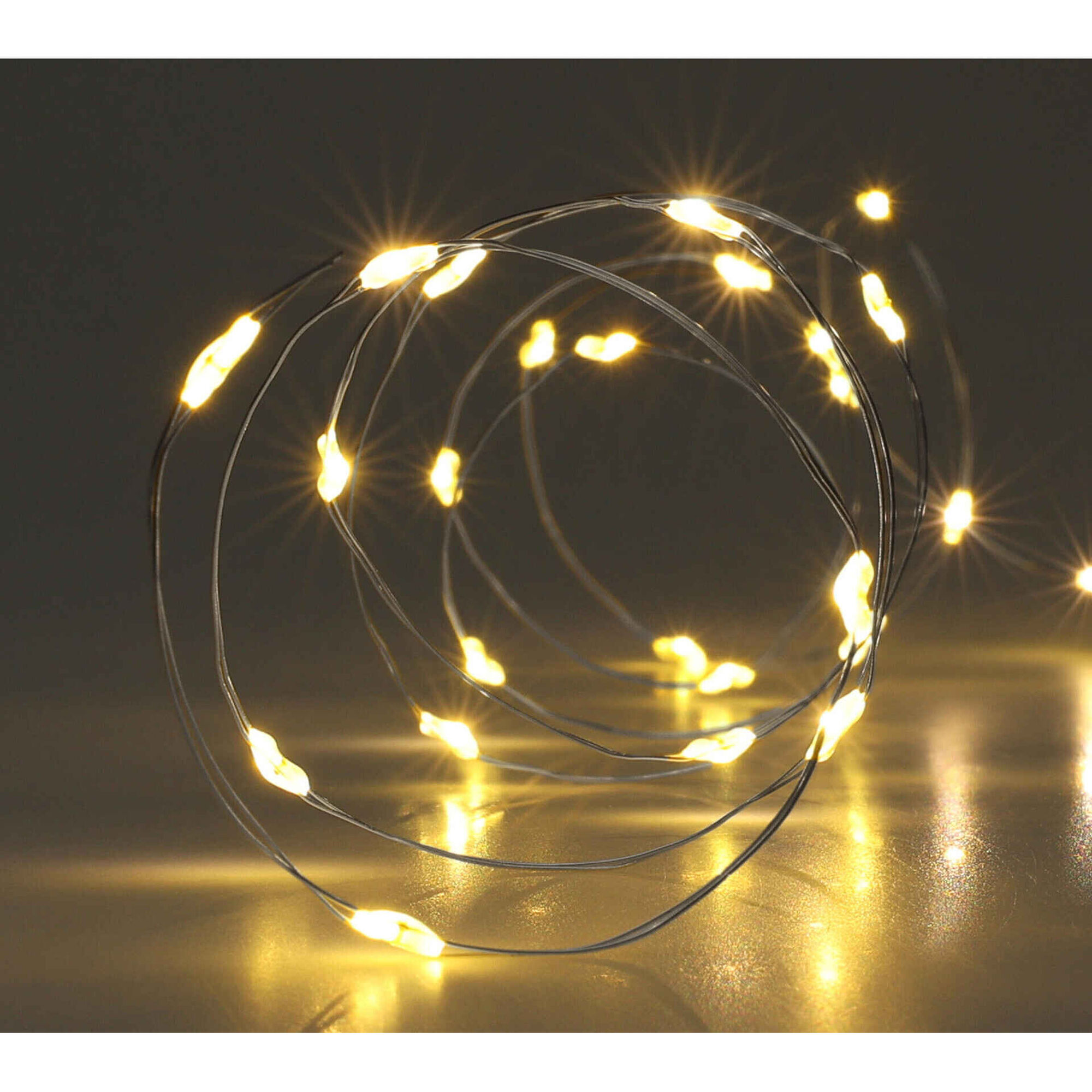 Conjunto 40 Microleds Fio Prata