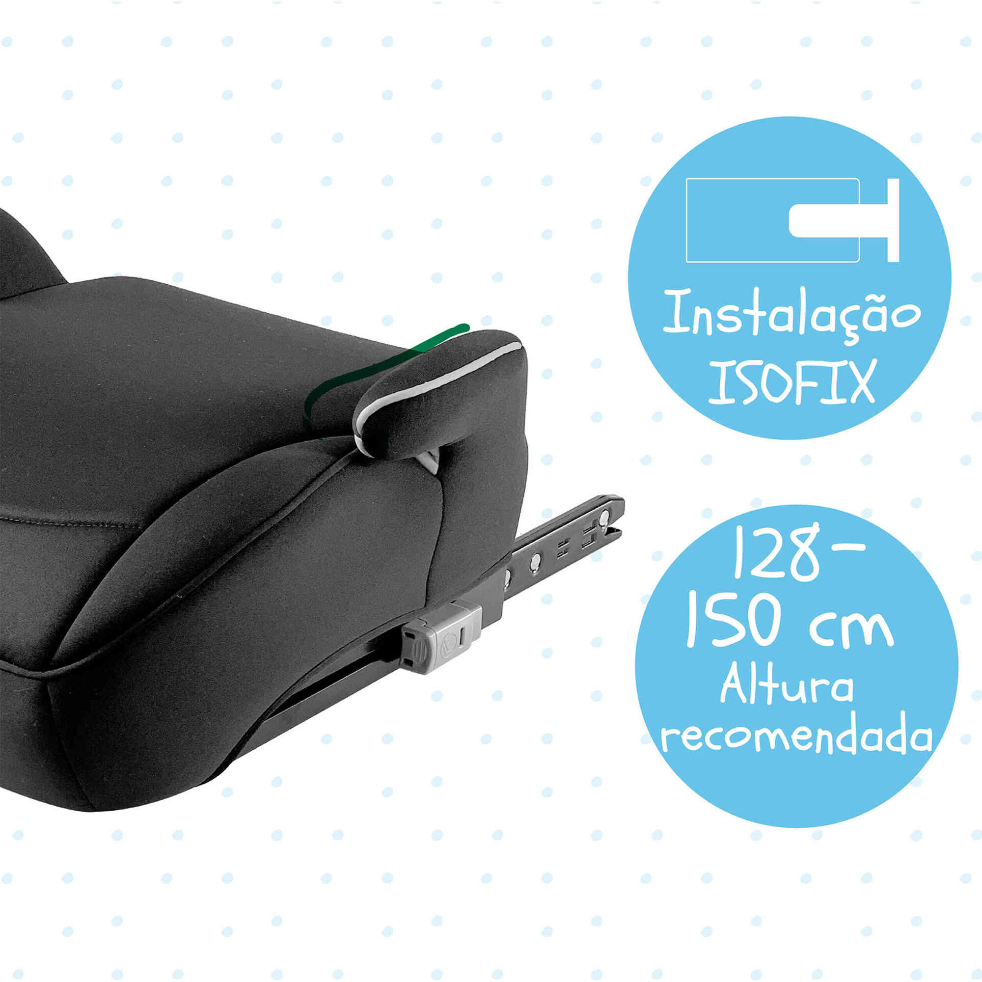 Assento Auto I-Size 125-150cm Isofix Happy Booster Assento Auto I-Size 125-150cm Isofix Happy Booster